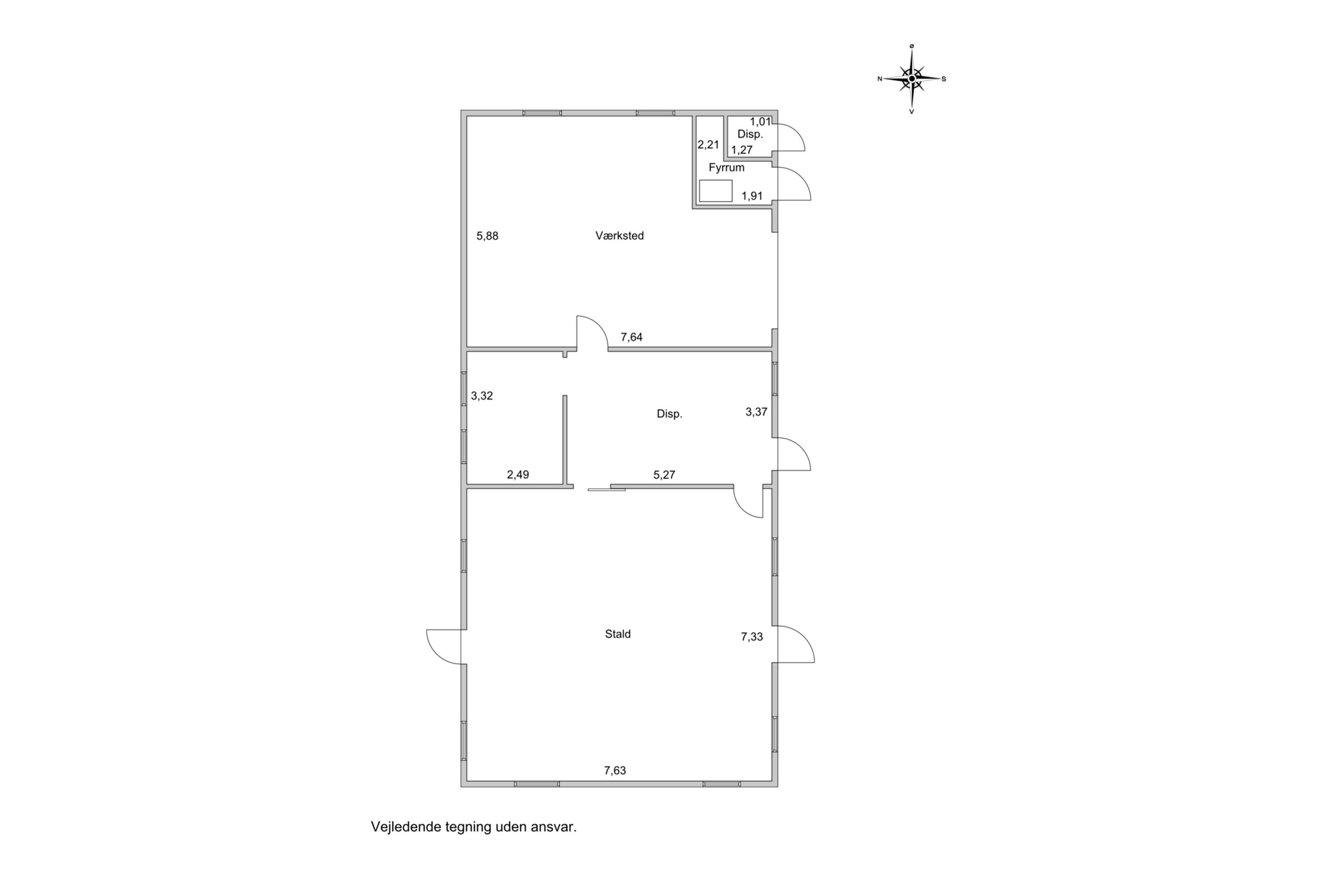 Grønholmvej 2, Tølløse - Plantegning