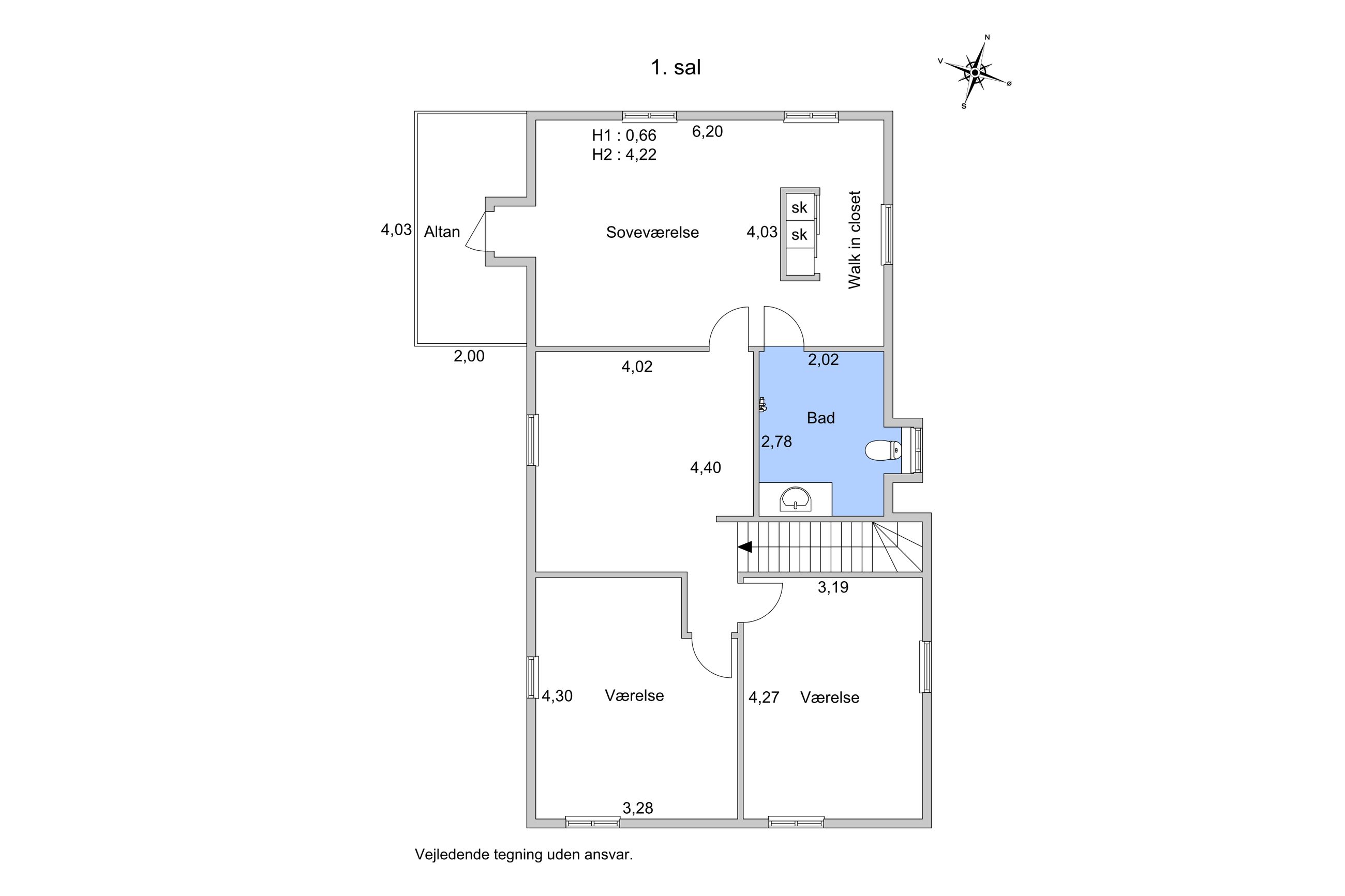 Krøyersvej 25, Klampenborg - Plantegning