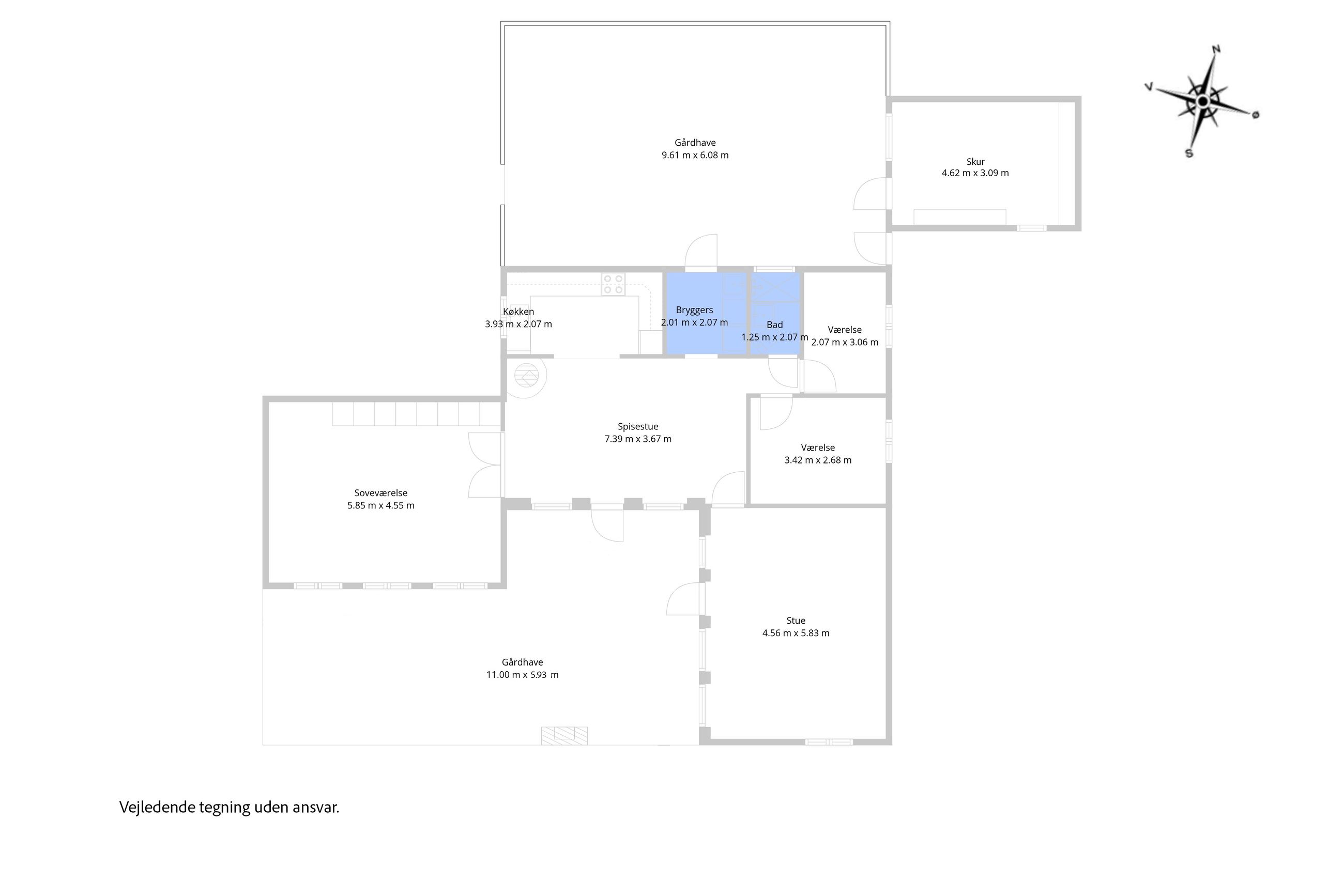 Hylde-Ager 8, Smidstrup, Gilleleje - Plantegning