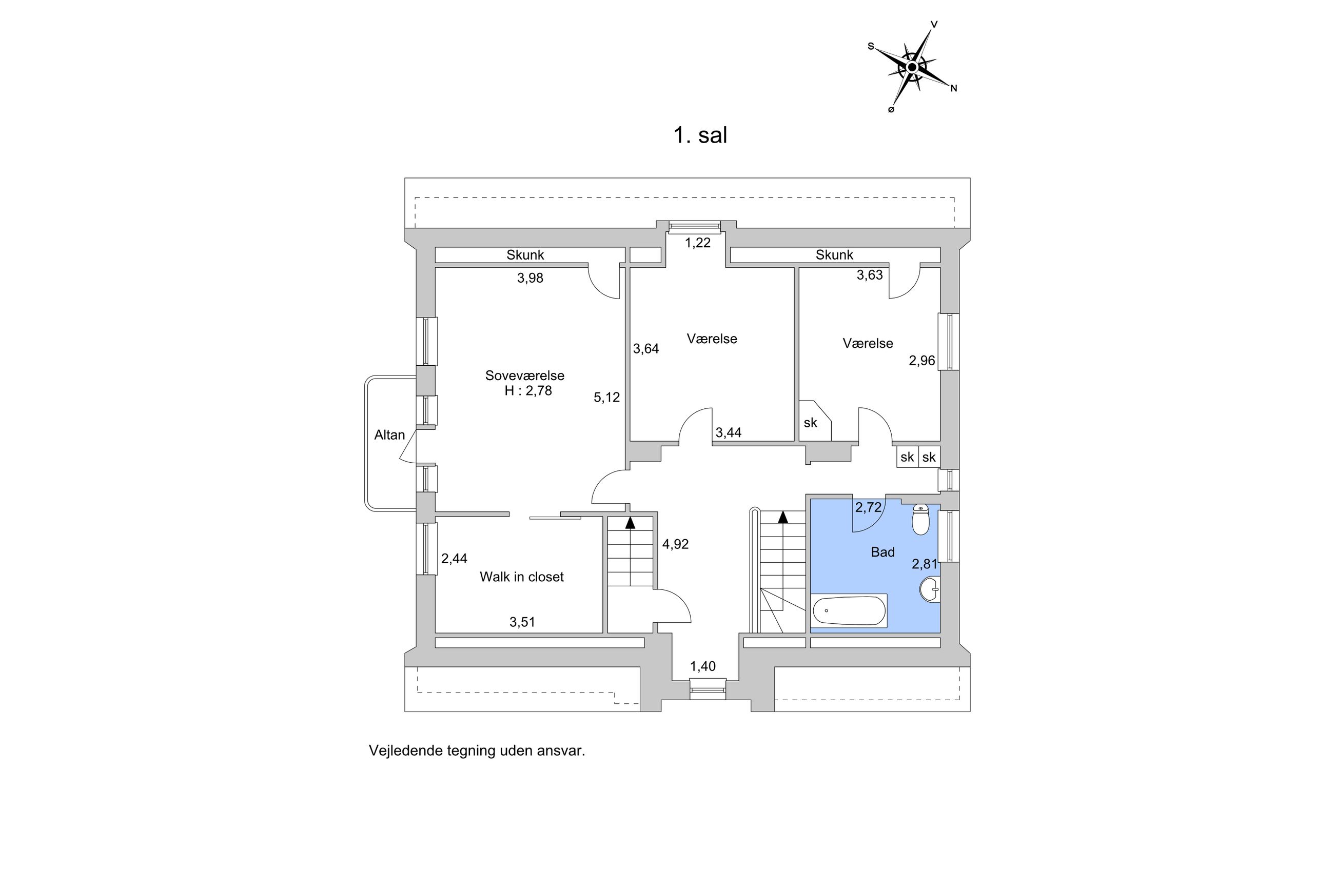 Skovbogårds Allé 2, Valby - Plantegning