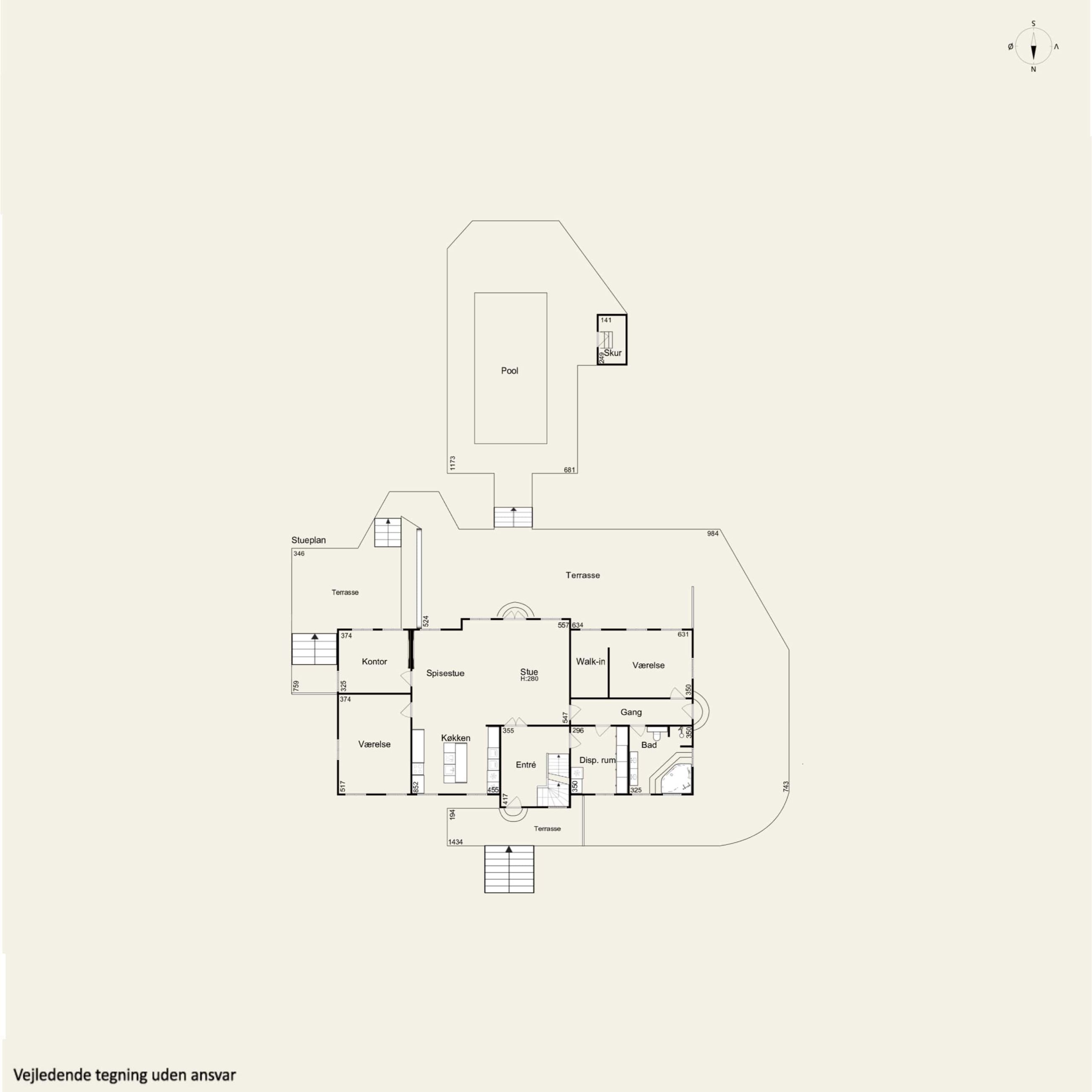 Fuglekæret 1, Hillerød - Plantegning