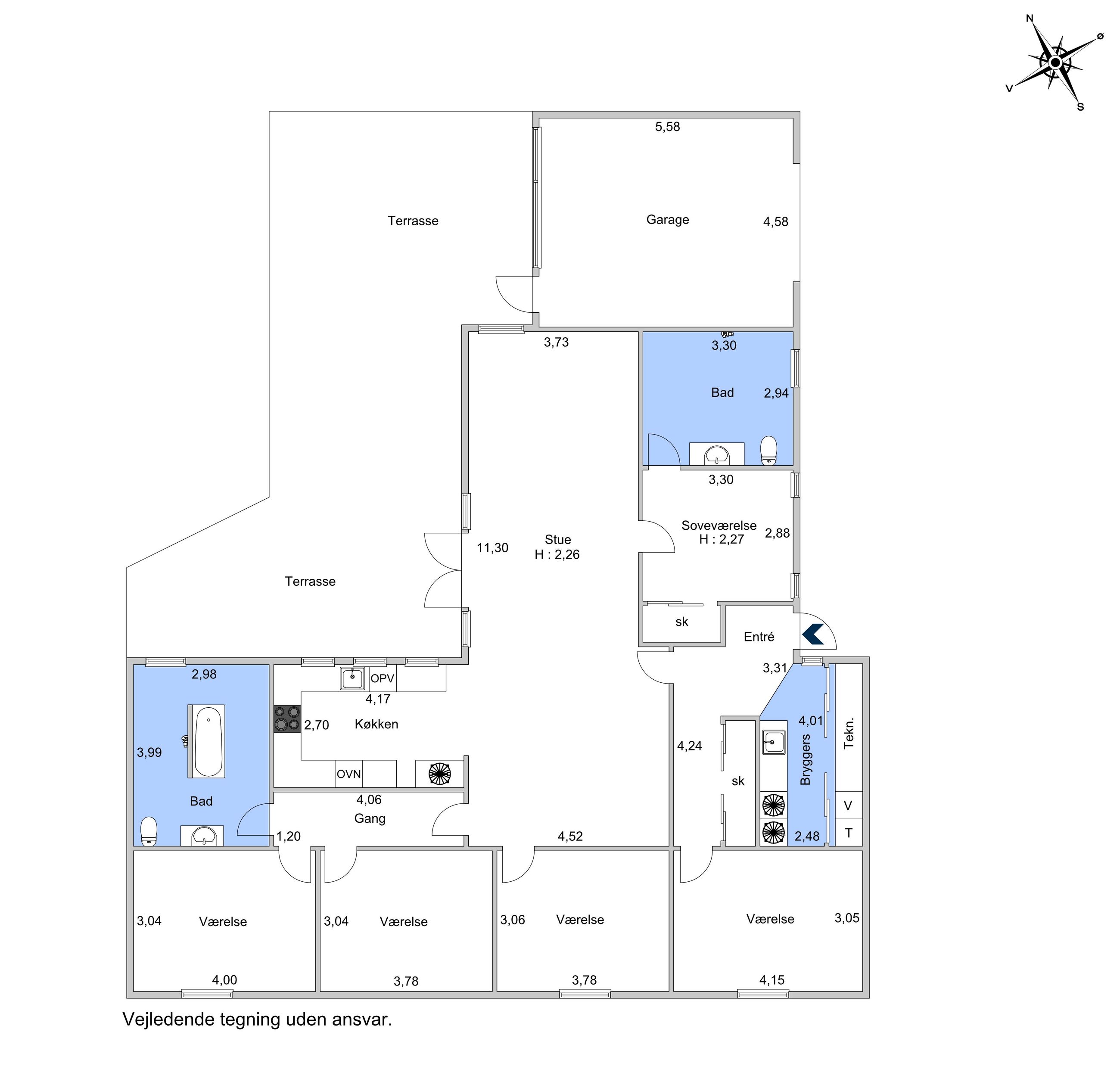 Ejbyvej 70, Ejby, Kirke Hyllinge - Plantegning