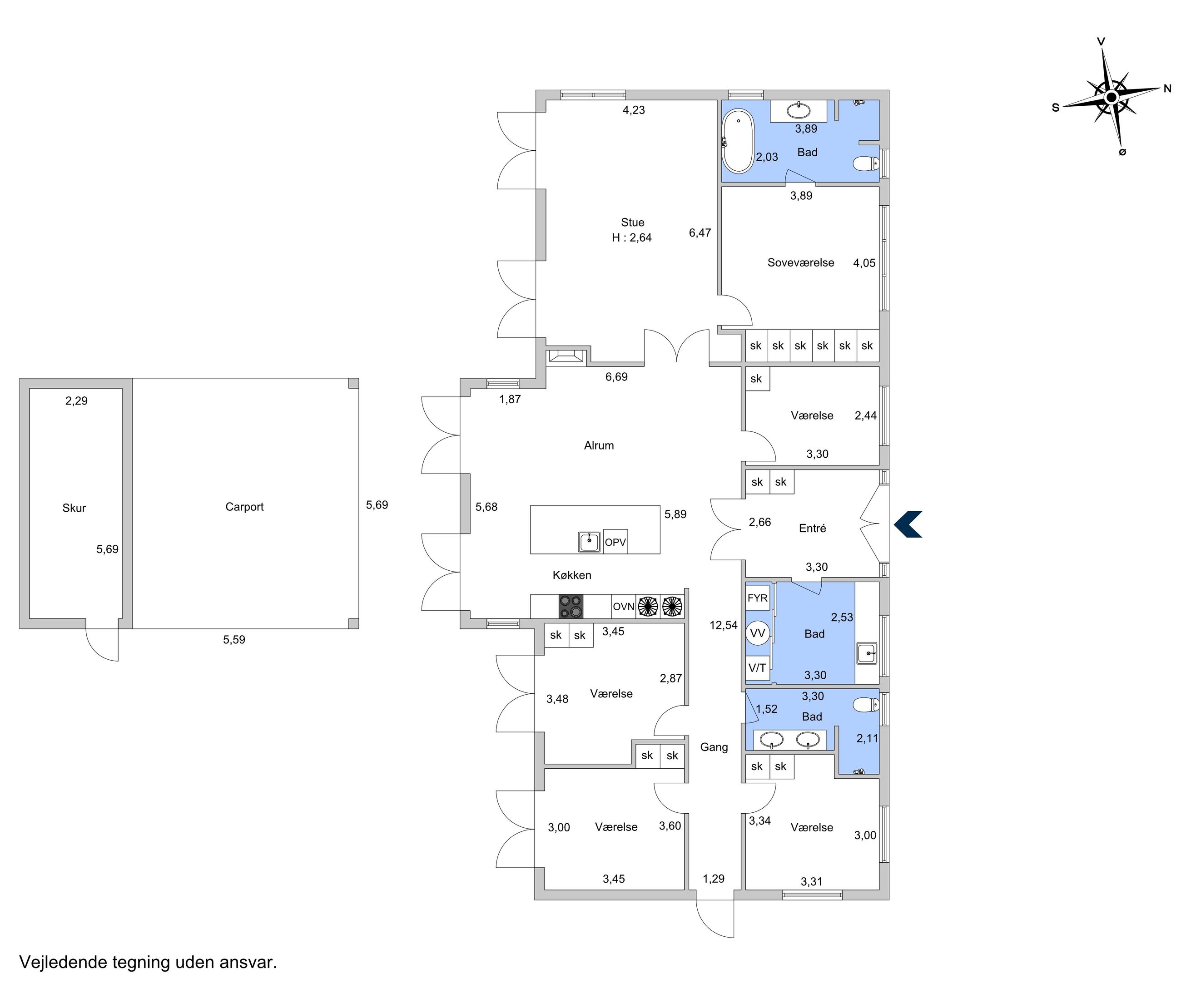 Svaleøvej 60, Veddelev, Roskilde - Plantegning