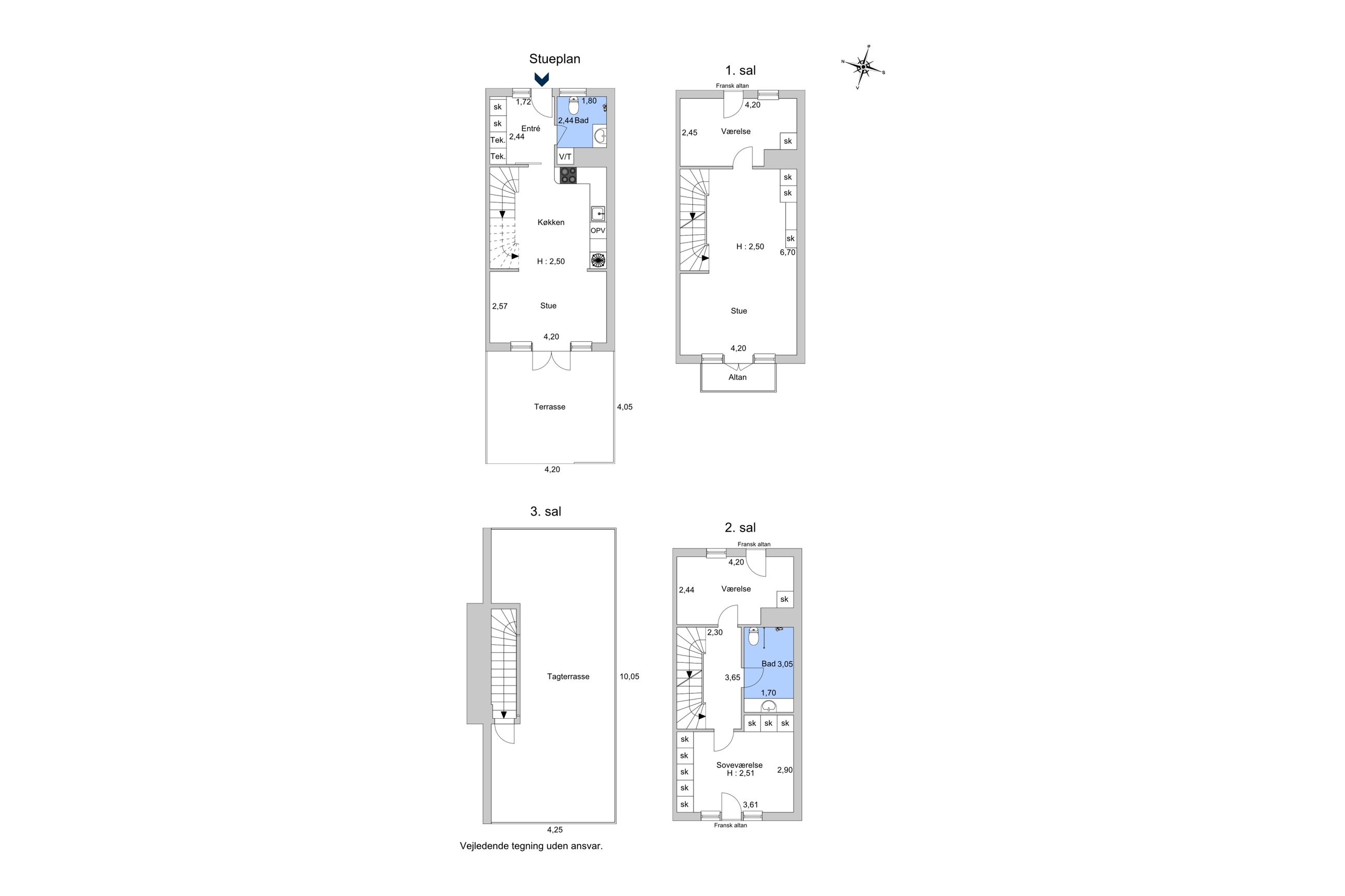 Lundedalsvej 9, København NV - Plantegning