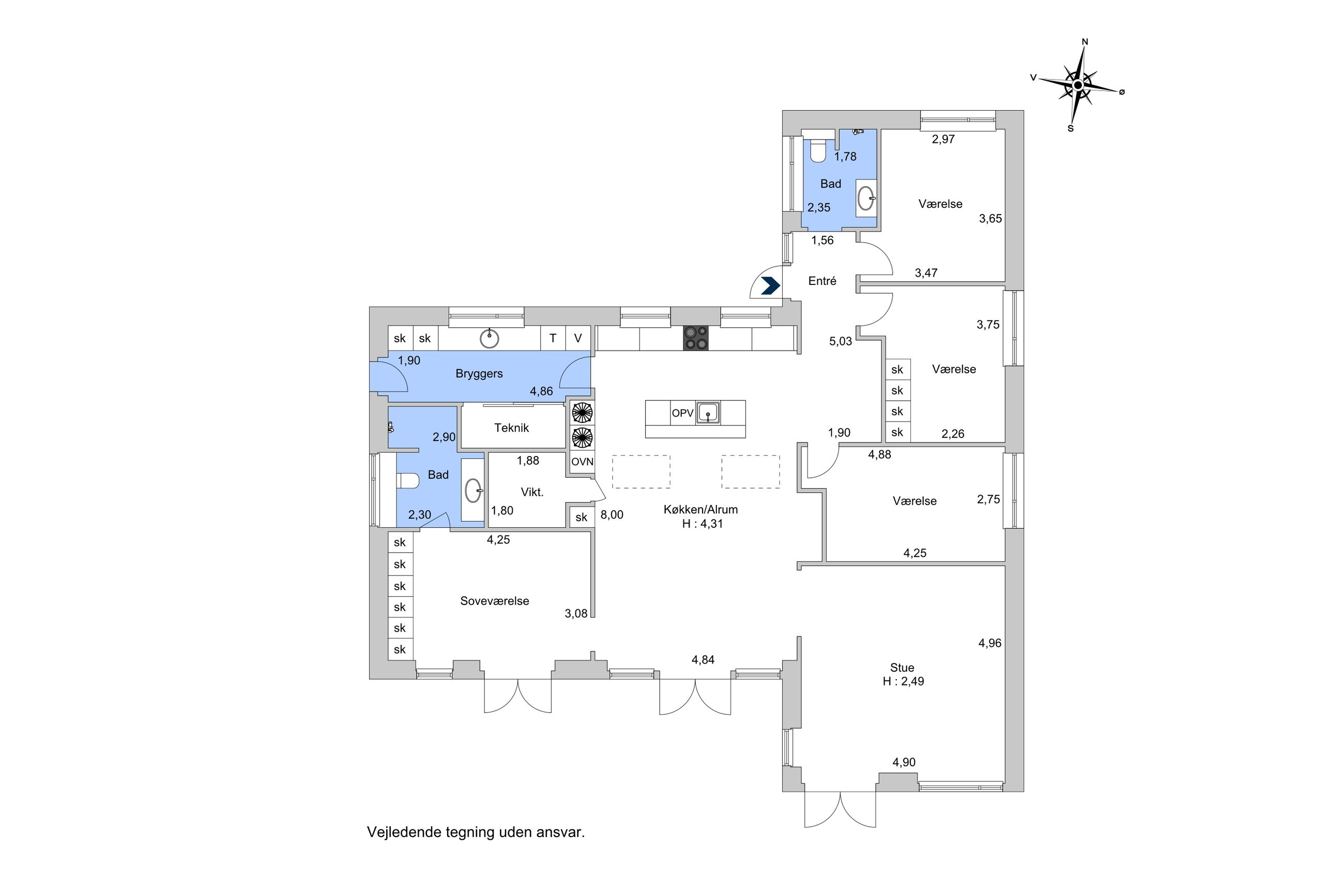 Bomosevej 55, Hørsholm - Plantegning