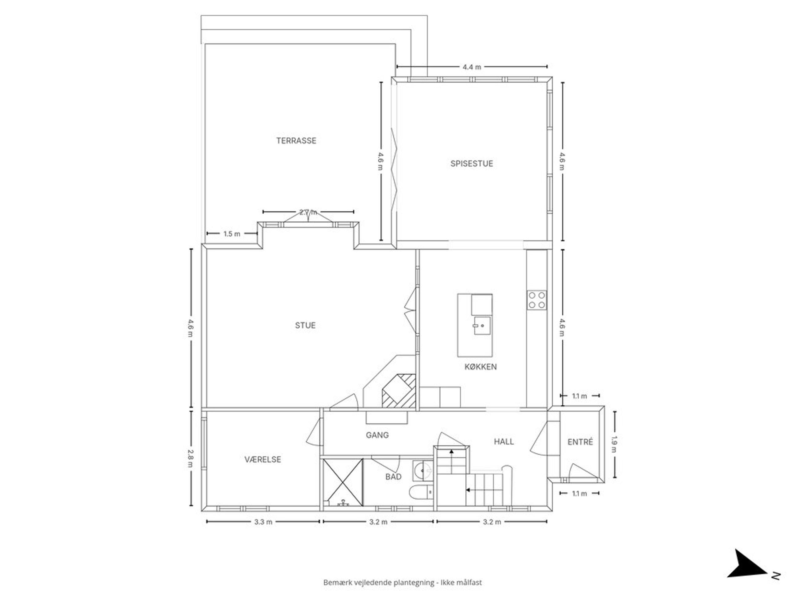 Krøyersvej 23, Klampenborg - Plantegning