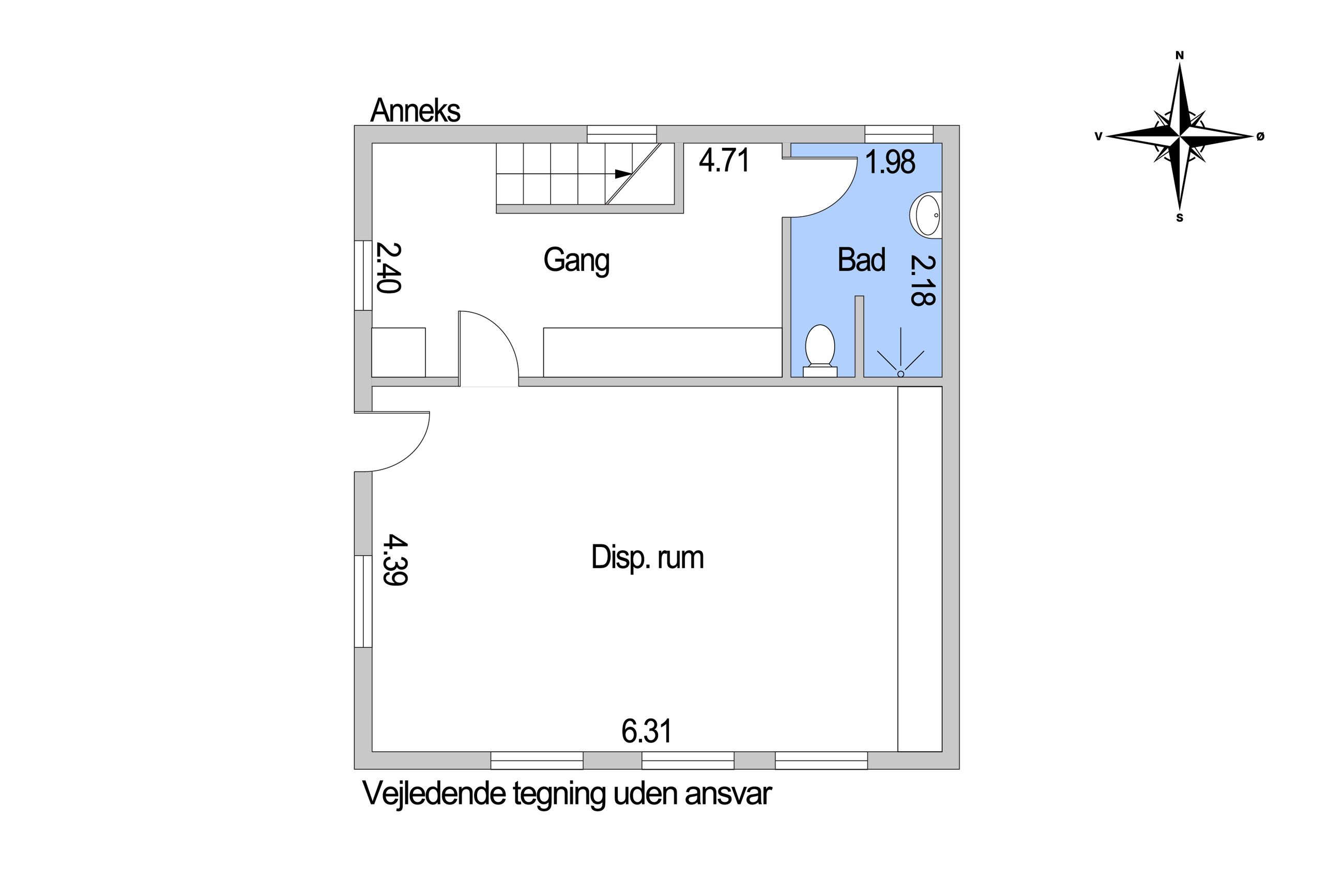 Fiskerstræde 8, Faldsled, Millinge - Plantegning