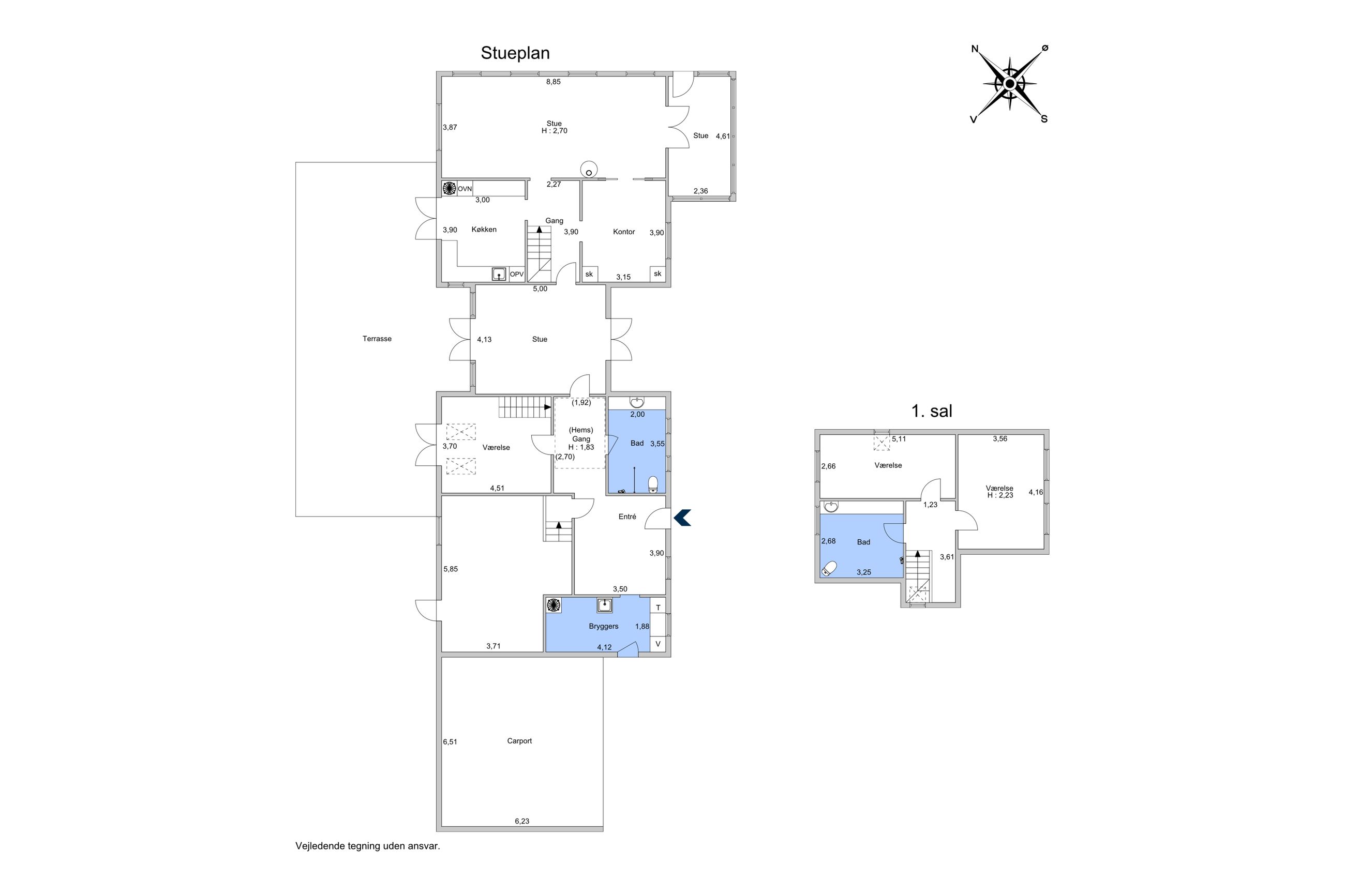 Kongevej 17, Uglerup, Jyderup - Plantegning
