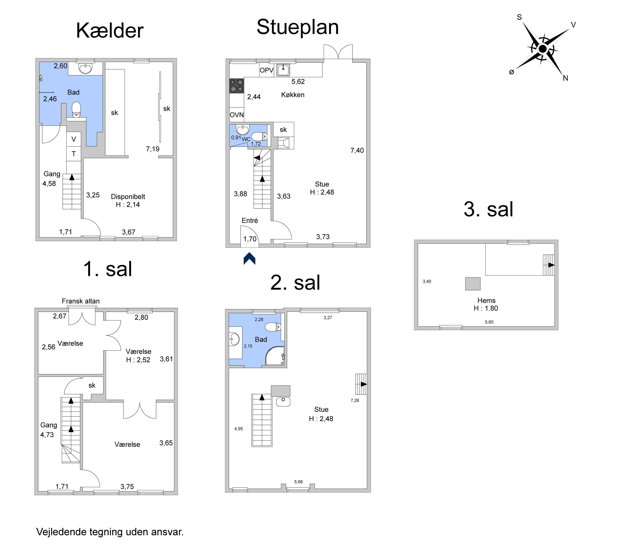 Abildgaardsgade 5, København Ø - Plantegning