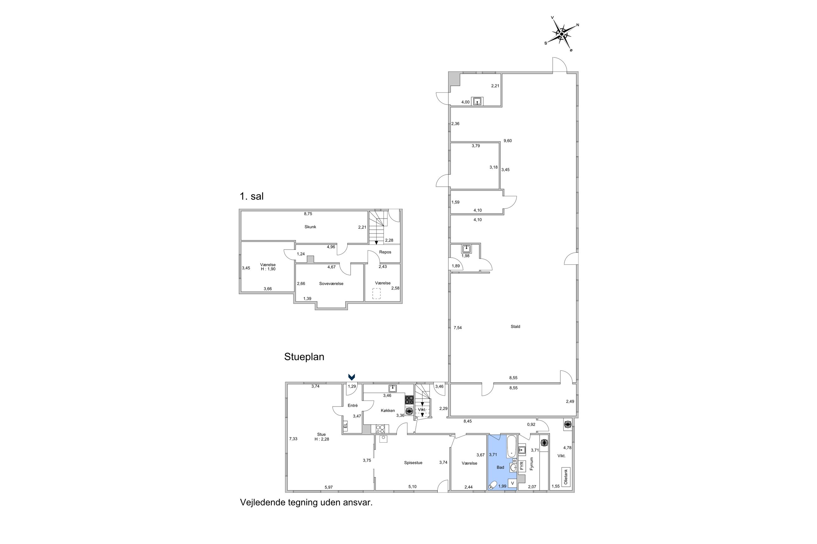 Bennebovej 25, Mørkøv - Plantegning