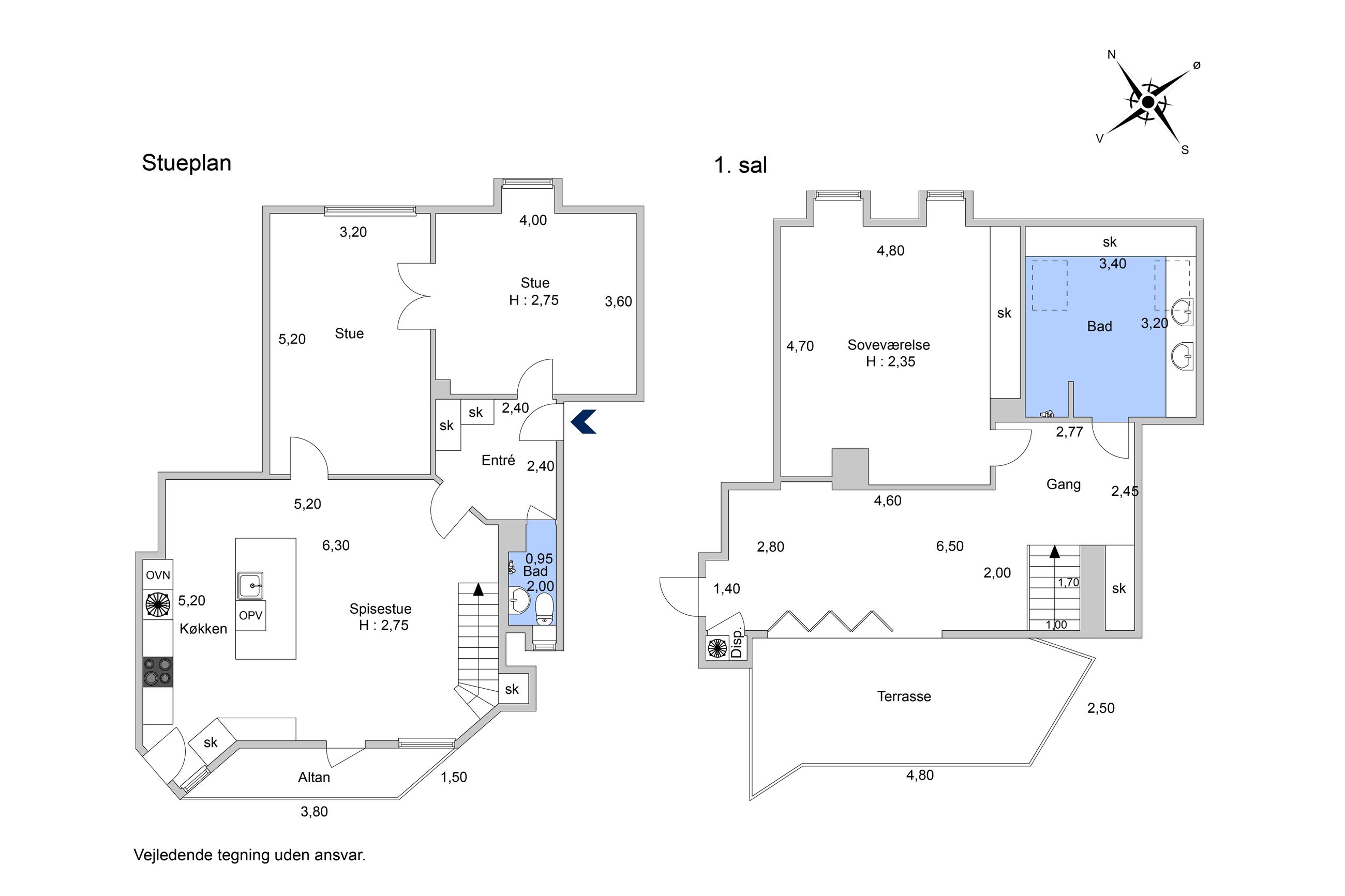 Torvegade 56, 4. tv, København K - Plantegning