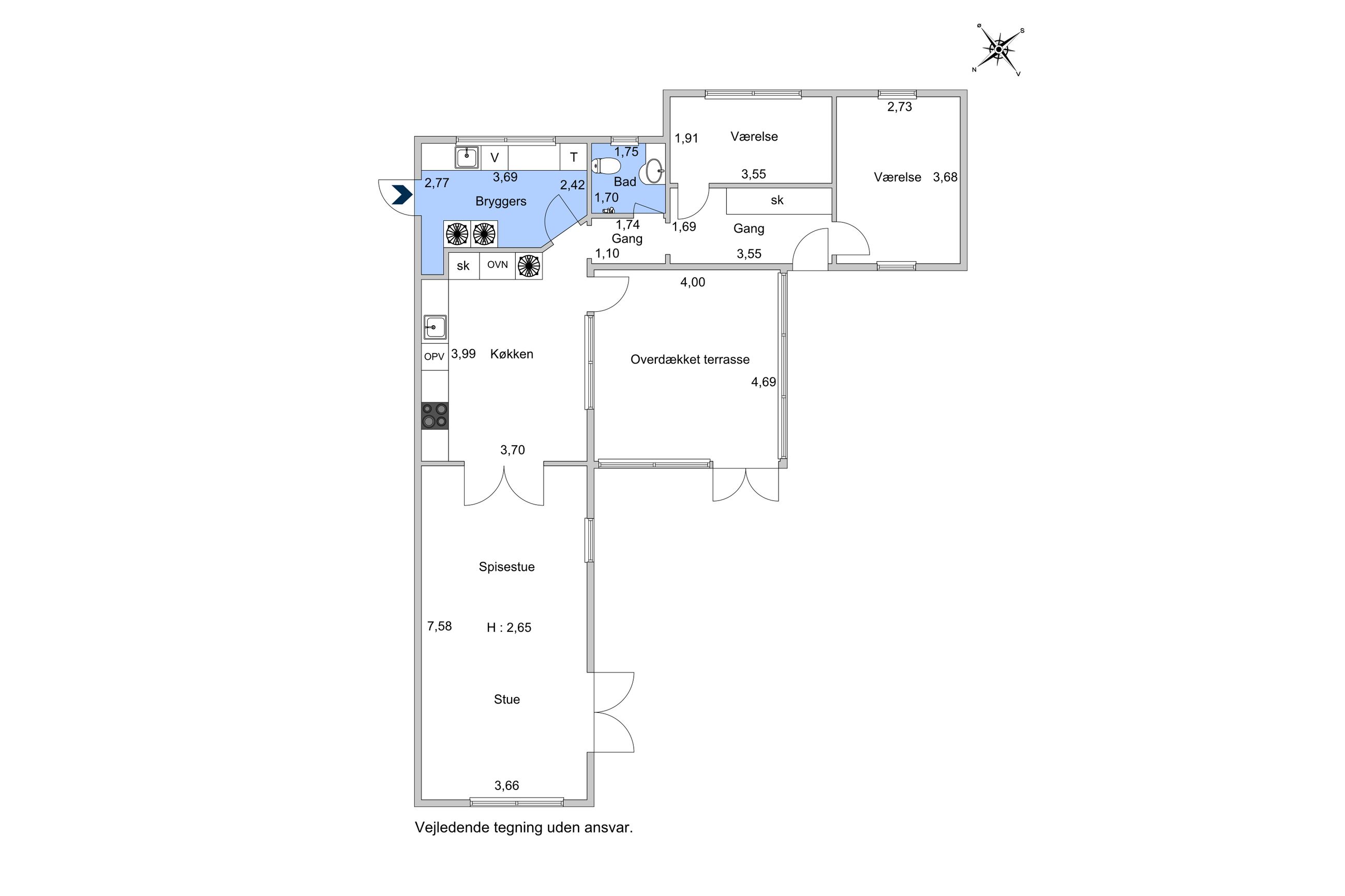 Ellekær 3, Lindenborg, Roskilde - Plantegning