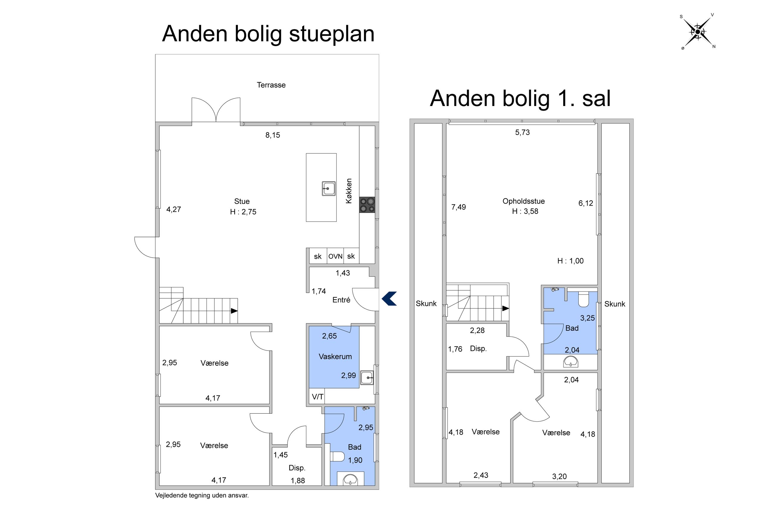 Sigerslevøstervej 7, Frederikssund - Plantegning