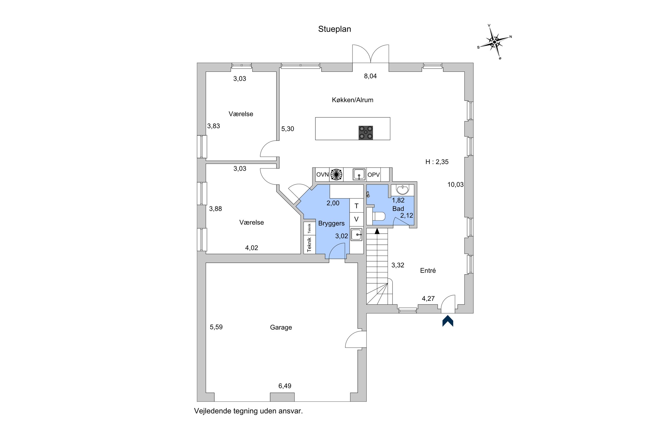 Hornsherredvej 281, Lyndby, Kirke Hyllinge - Plantegning