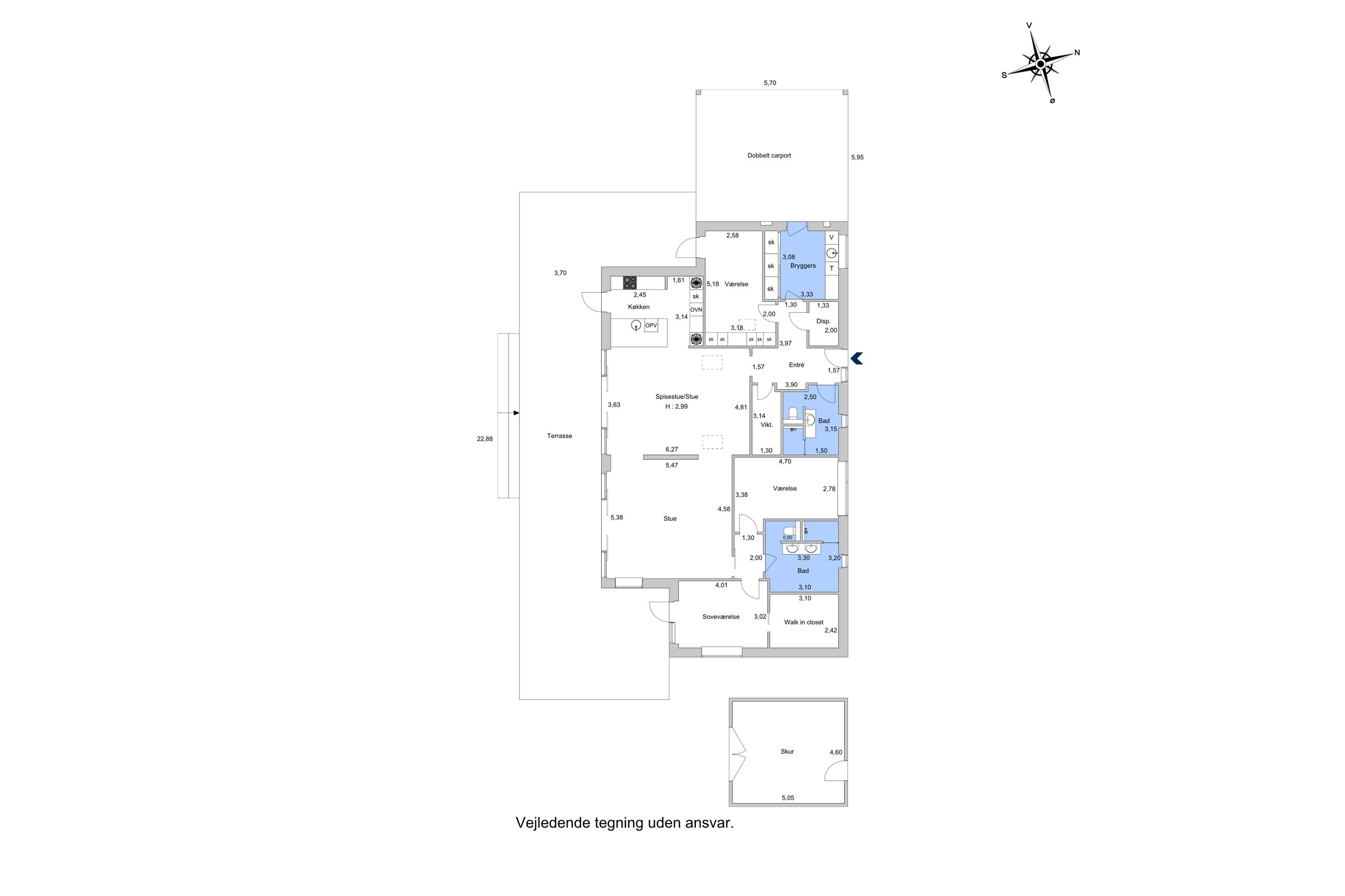 Damgårdsvej 11B, Birkerød - Plantegning