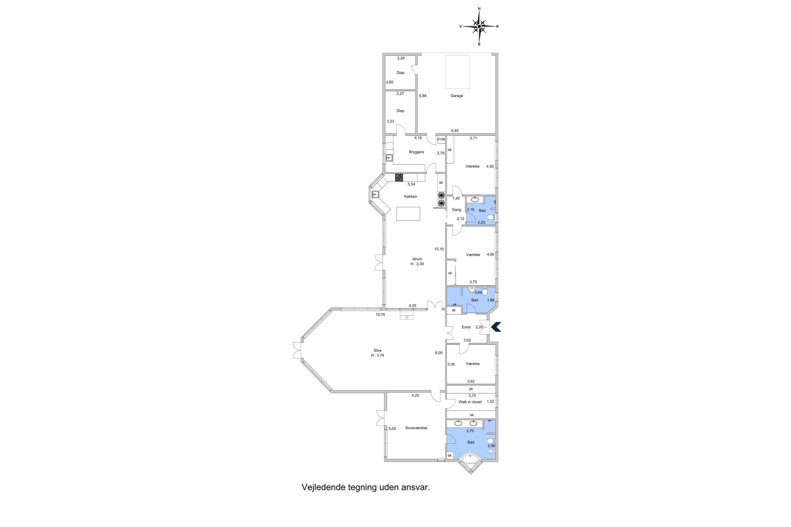 Fredheimvej 2B, Vedbæk - Plantegning