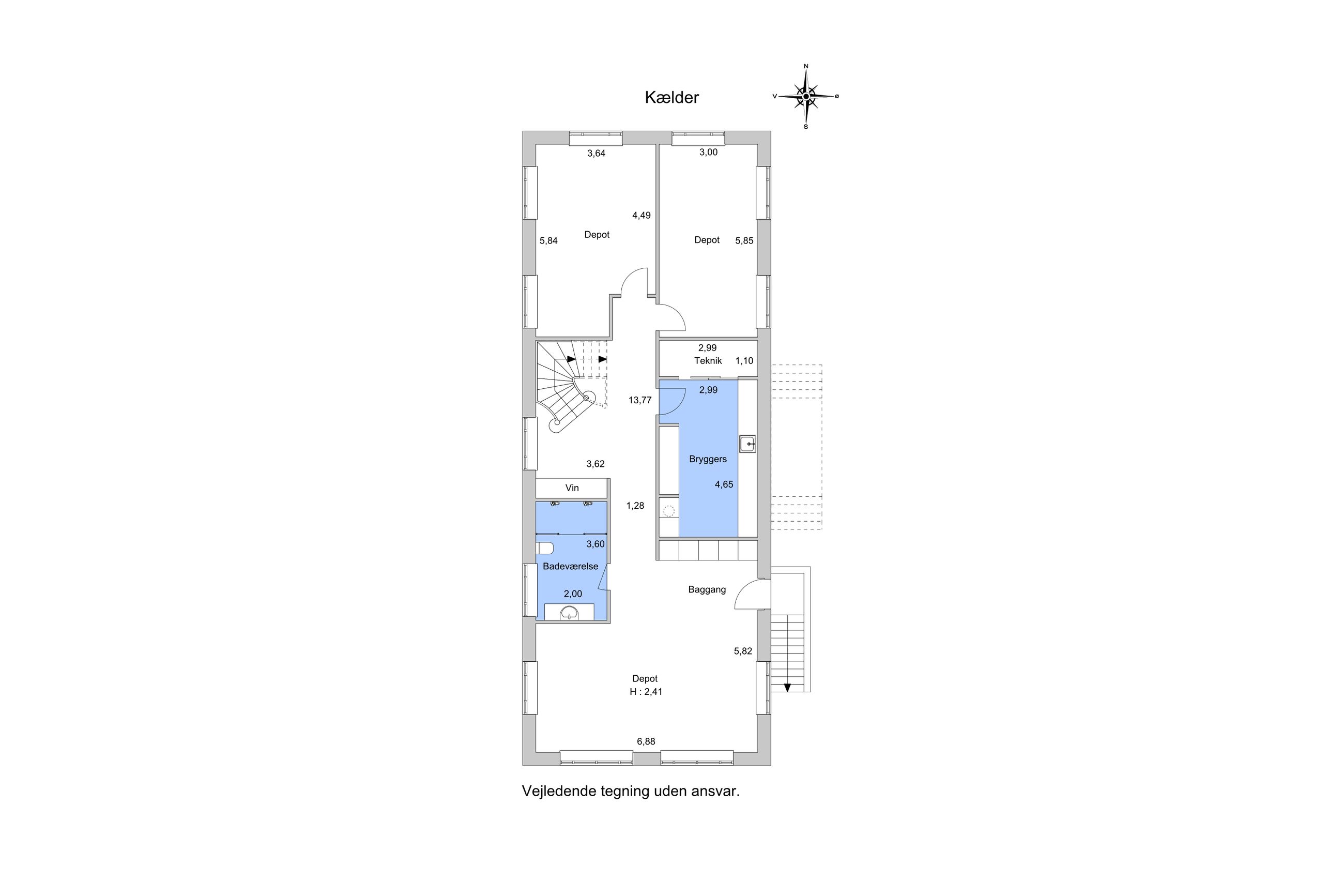 Kronprinsensvej 39, Frederiksberg - Plantegning