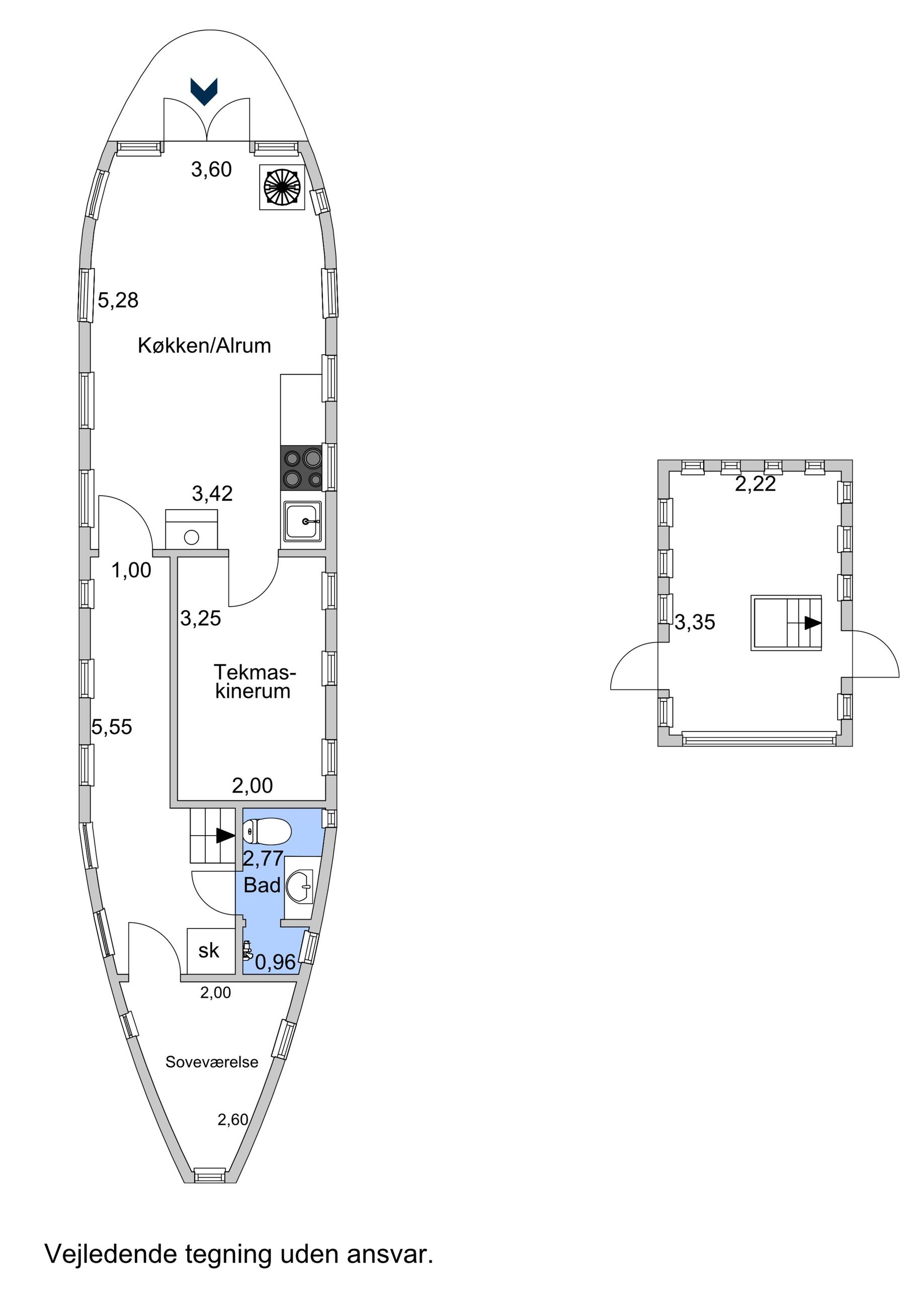 Krudtløbsvej 45, København K - Plantegning