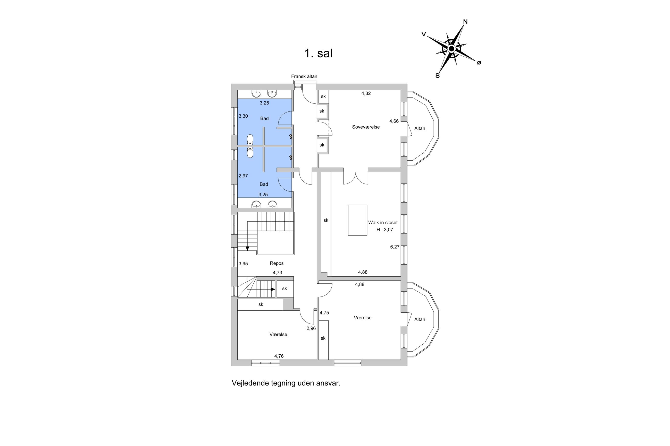 Skodsborg Strandvej 43, Skodsborg - Plantegning