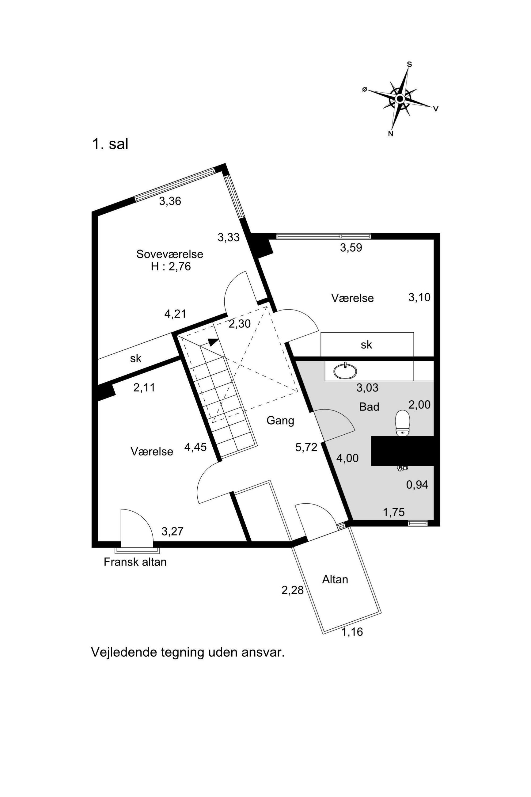 Clarasvej 8D, Charlottenlund - Plantegning
