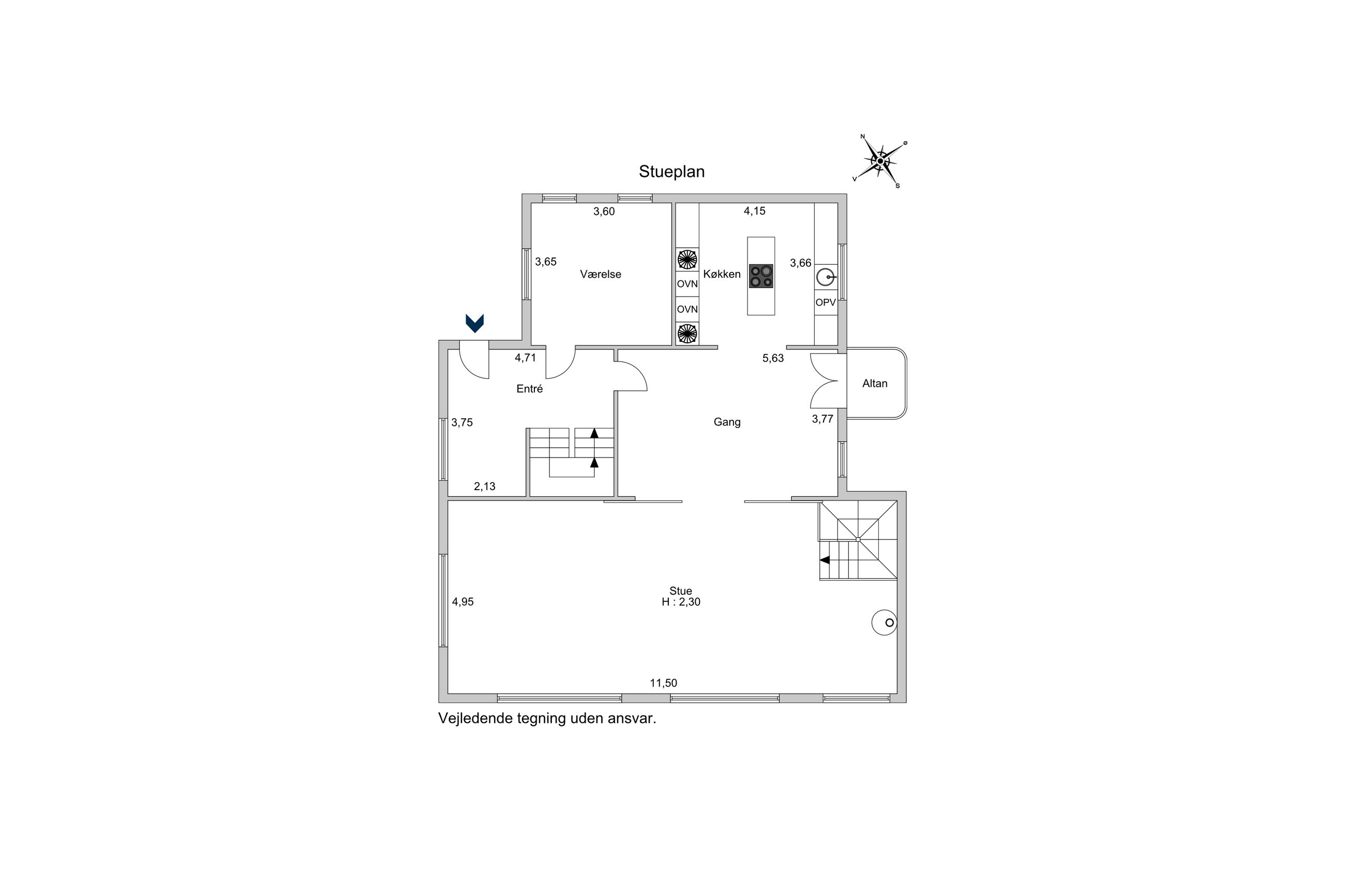 Morlenesvej 4, Holte - Plantegning