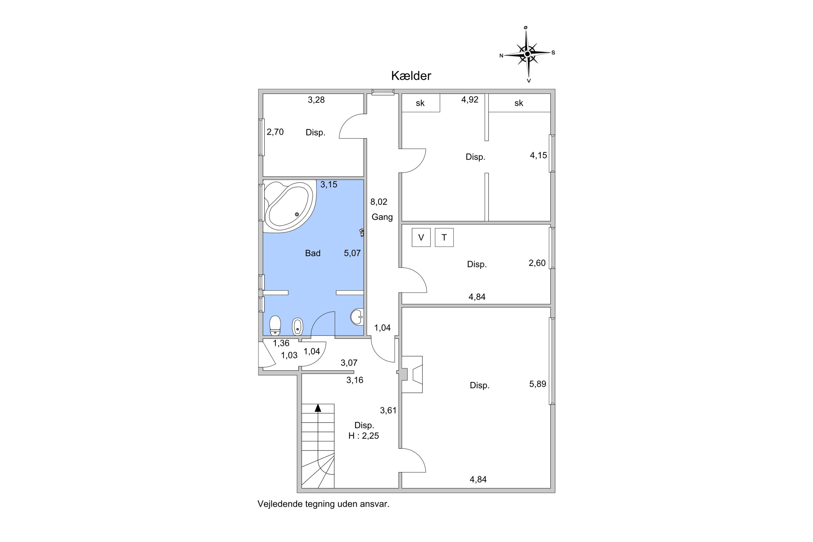 Bernstorffsvej 202, Charlottenlund - Plantegning