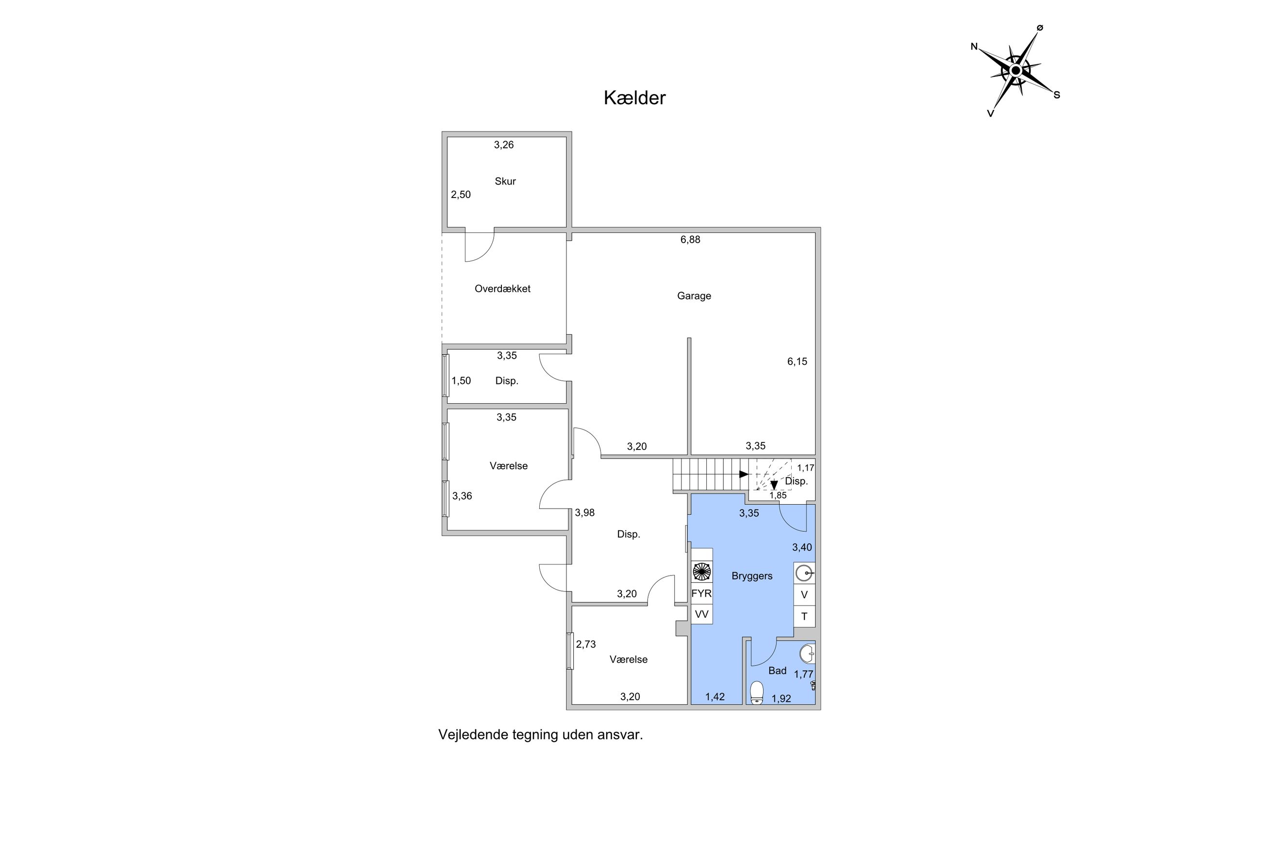 Ordrupvej 74A, Ordrup, Fårevejle - Plantegning