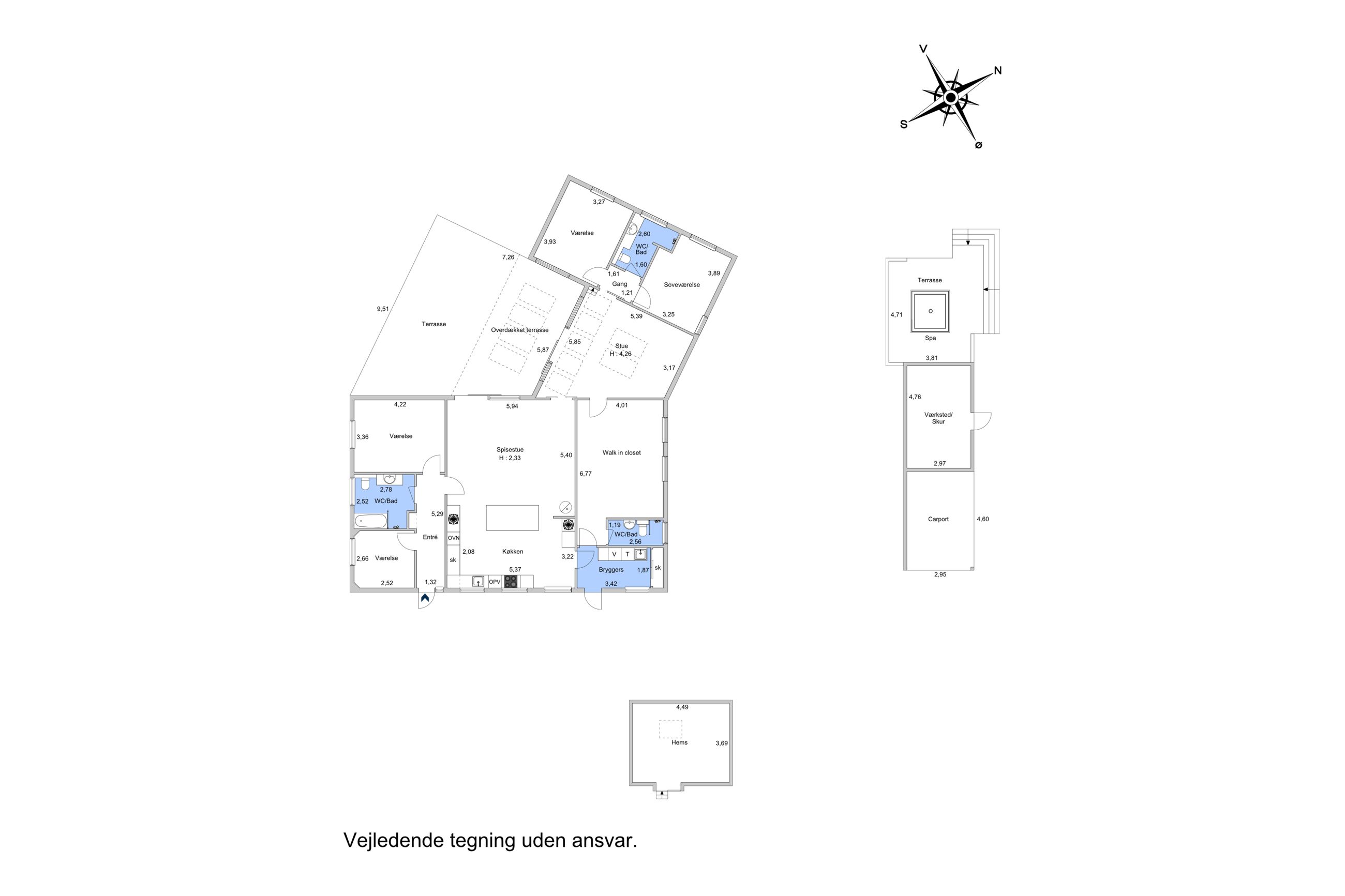 Ternevej 1, Nivå - Plantegning