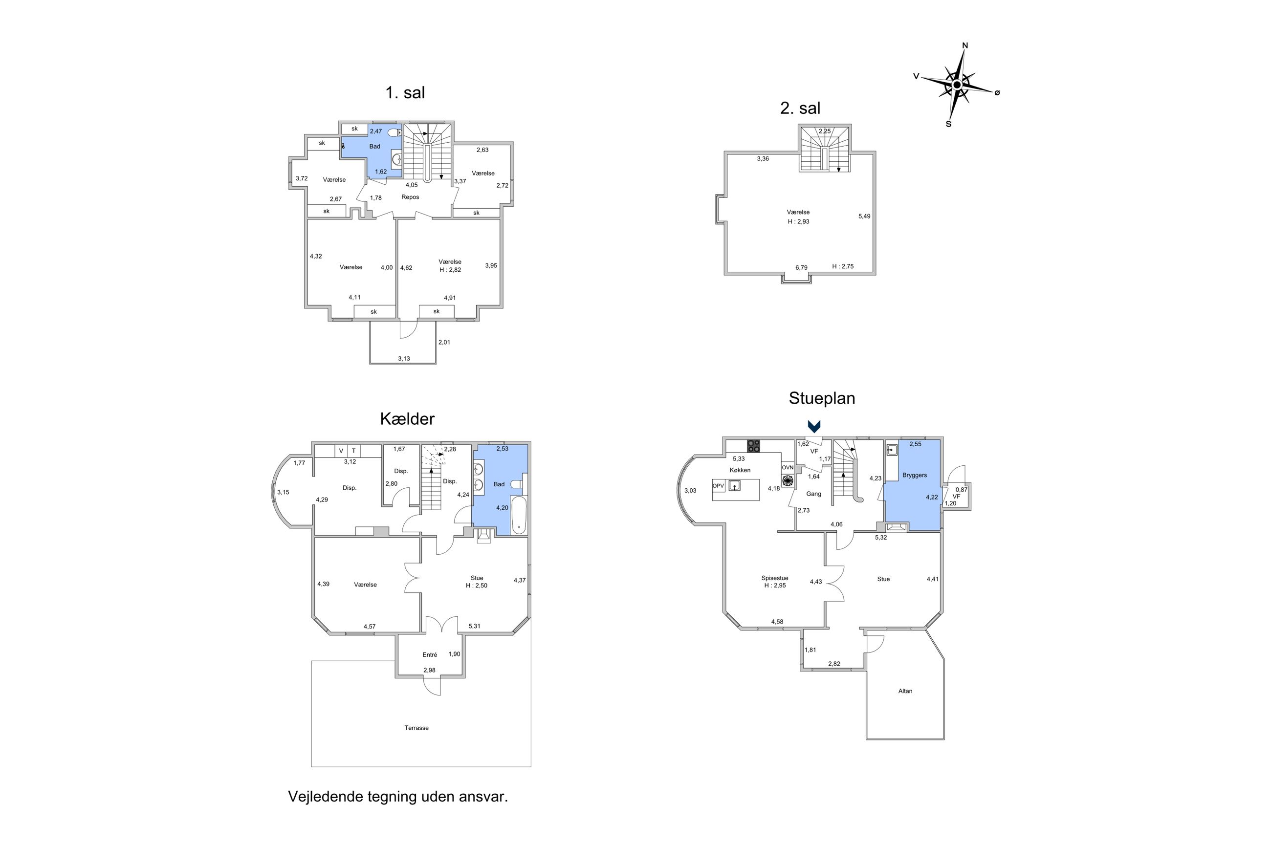 Margrethevej 8, Holte - Plantegning