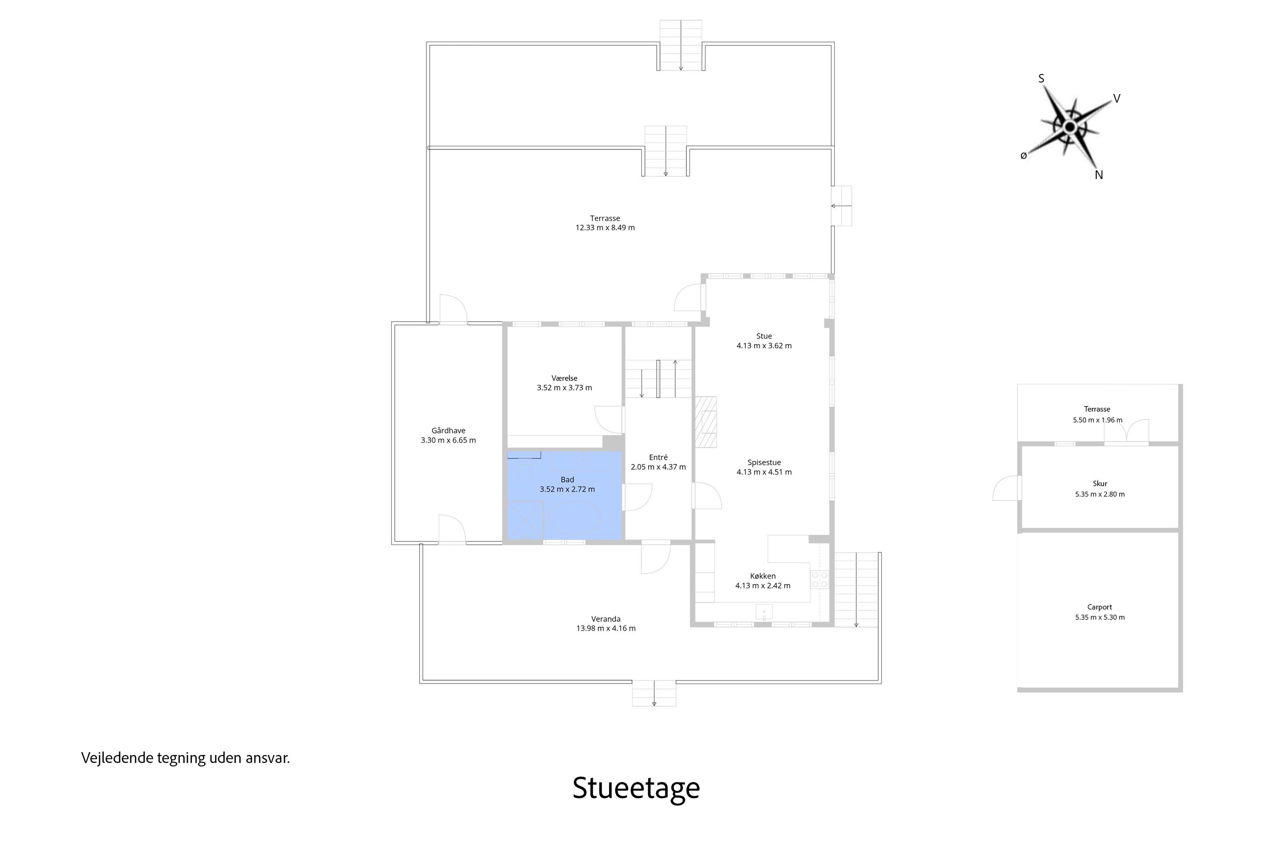Hammervej 2, Hornbæk - Plantegning