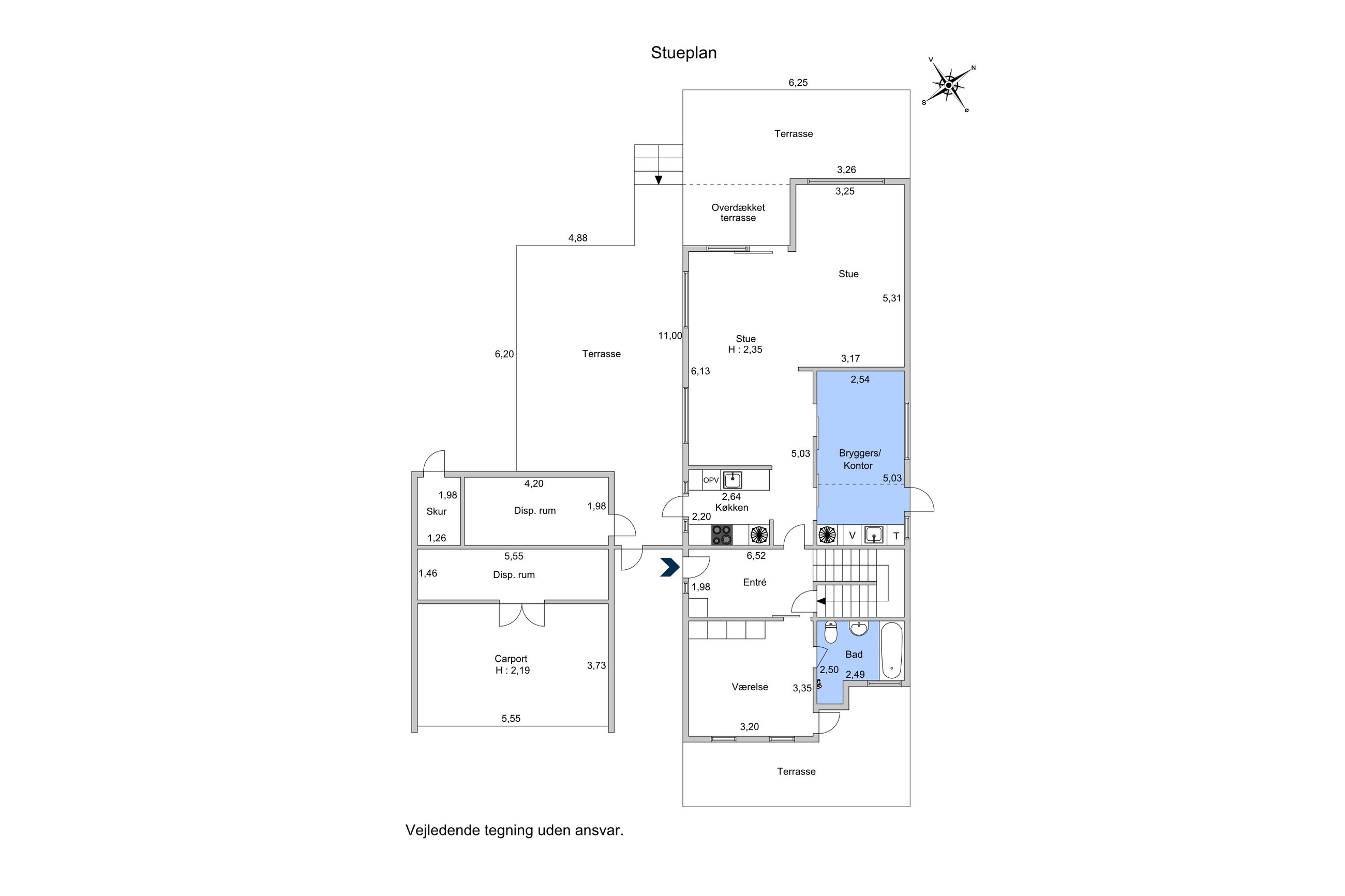 Parkvej 32B, Virum - Plantegning