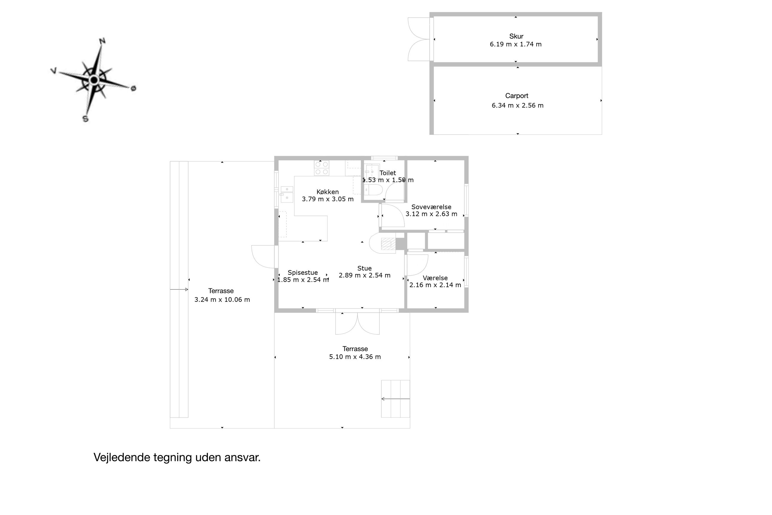 Granvej 9, Kisserup, Holbæk - Plantegning