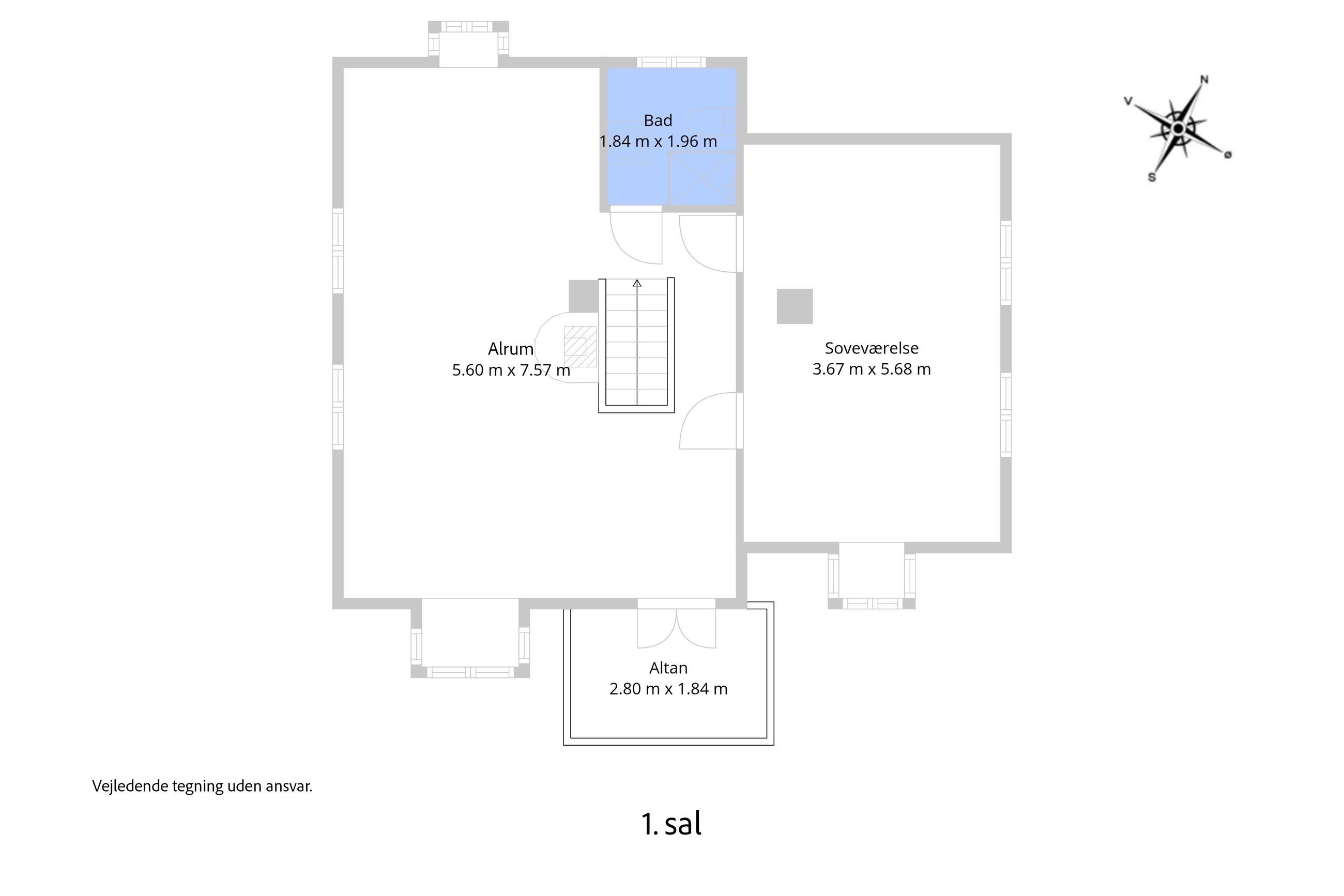 Strandvejen 178, Snekkersten - Plantegning