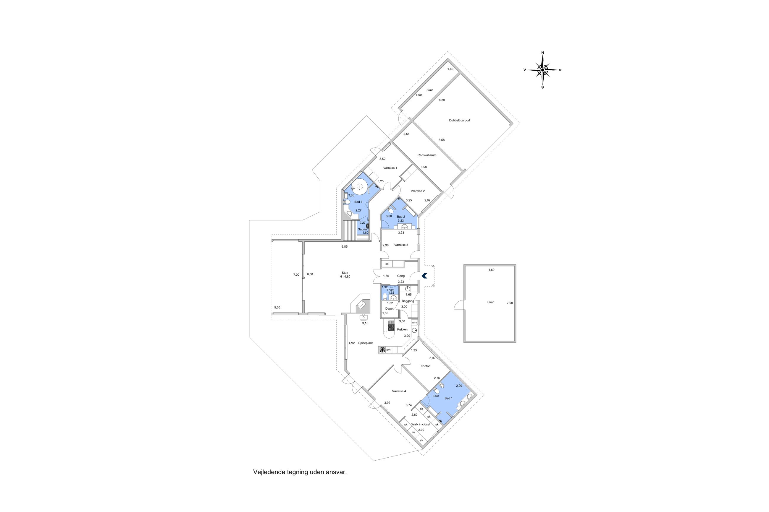 Vej 13 Nr 4, Vig Lyng, Vig - Plantegning