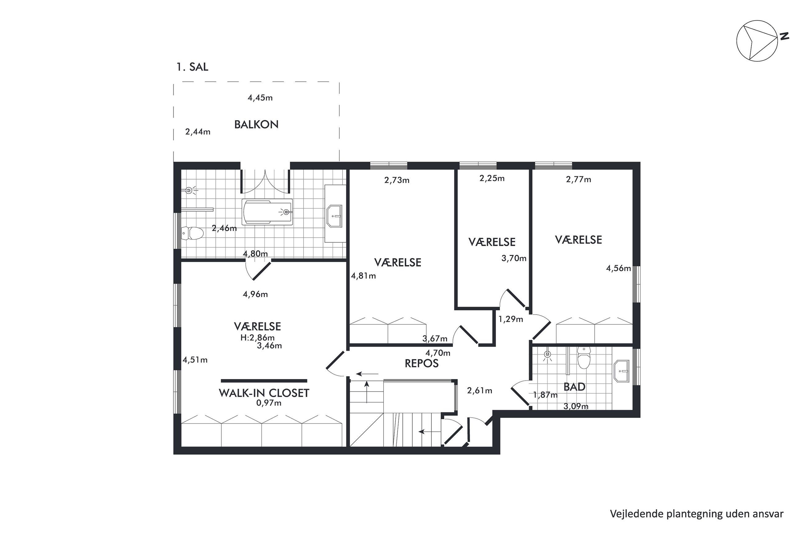 Strandhøjsvej 7, Charlottenlund - Plantegning