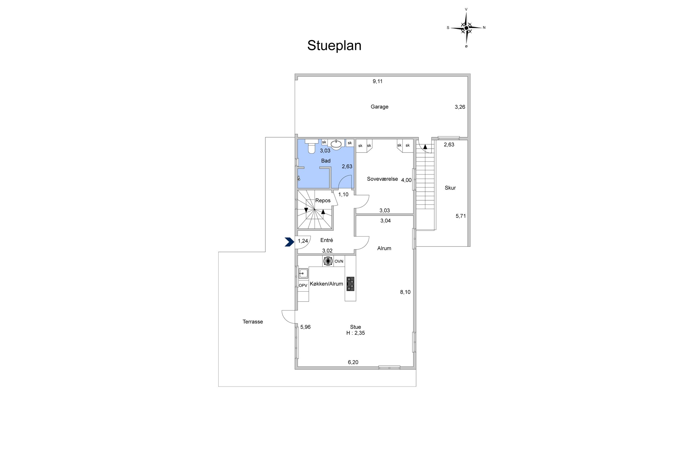 Bymosevej 3, Gundsømagle, Roskilde - Plantegning