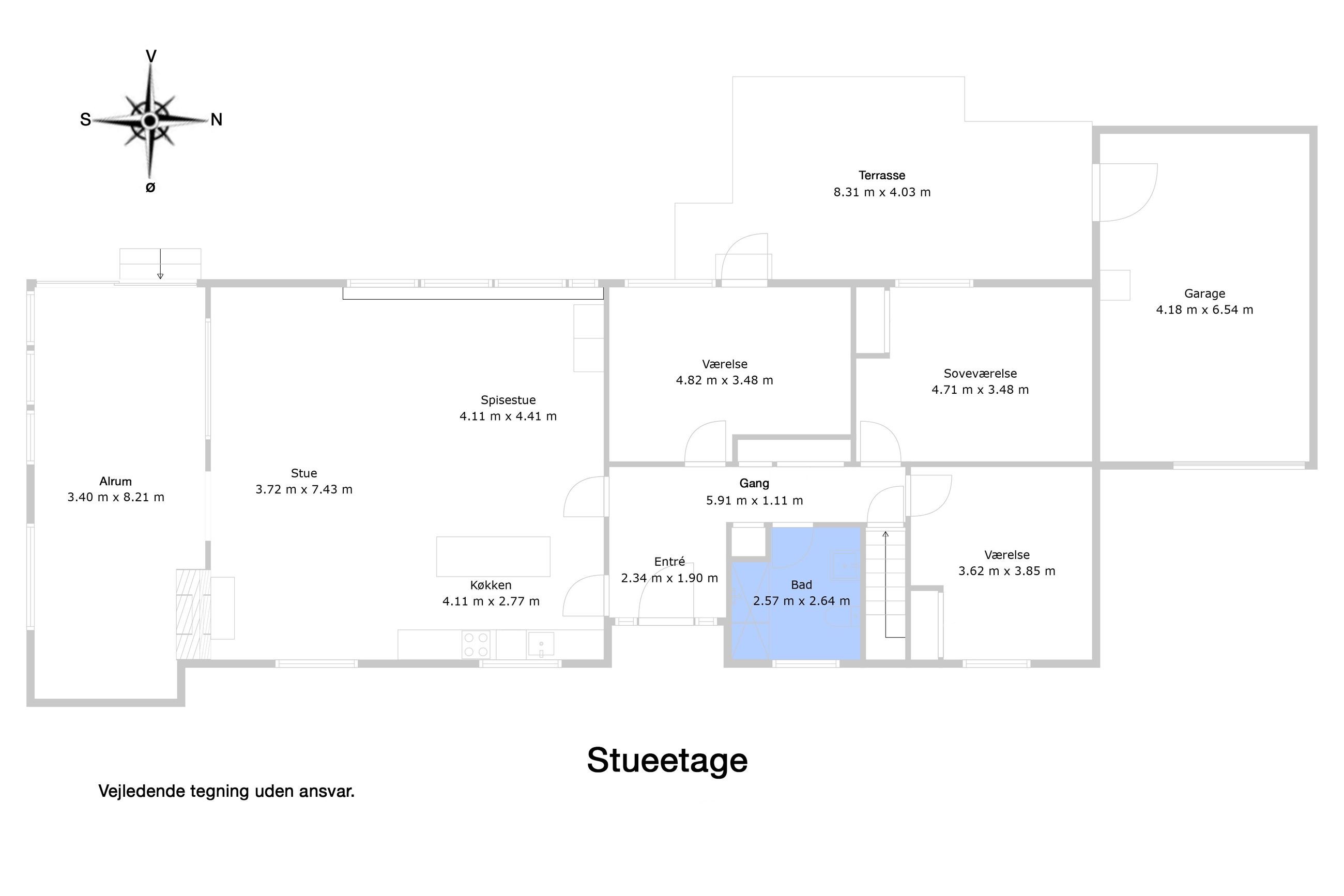 Dyrekærgårdsvej 11, Tisvildeleje - Plantegning