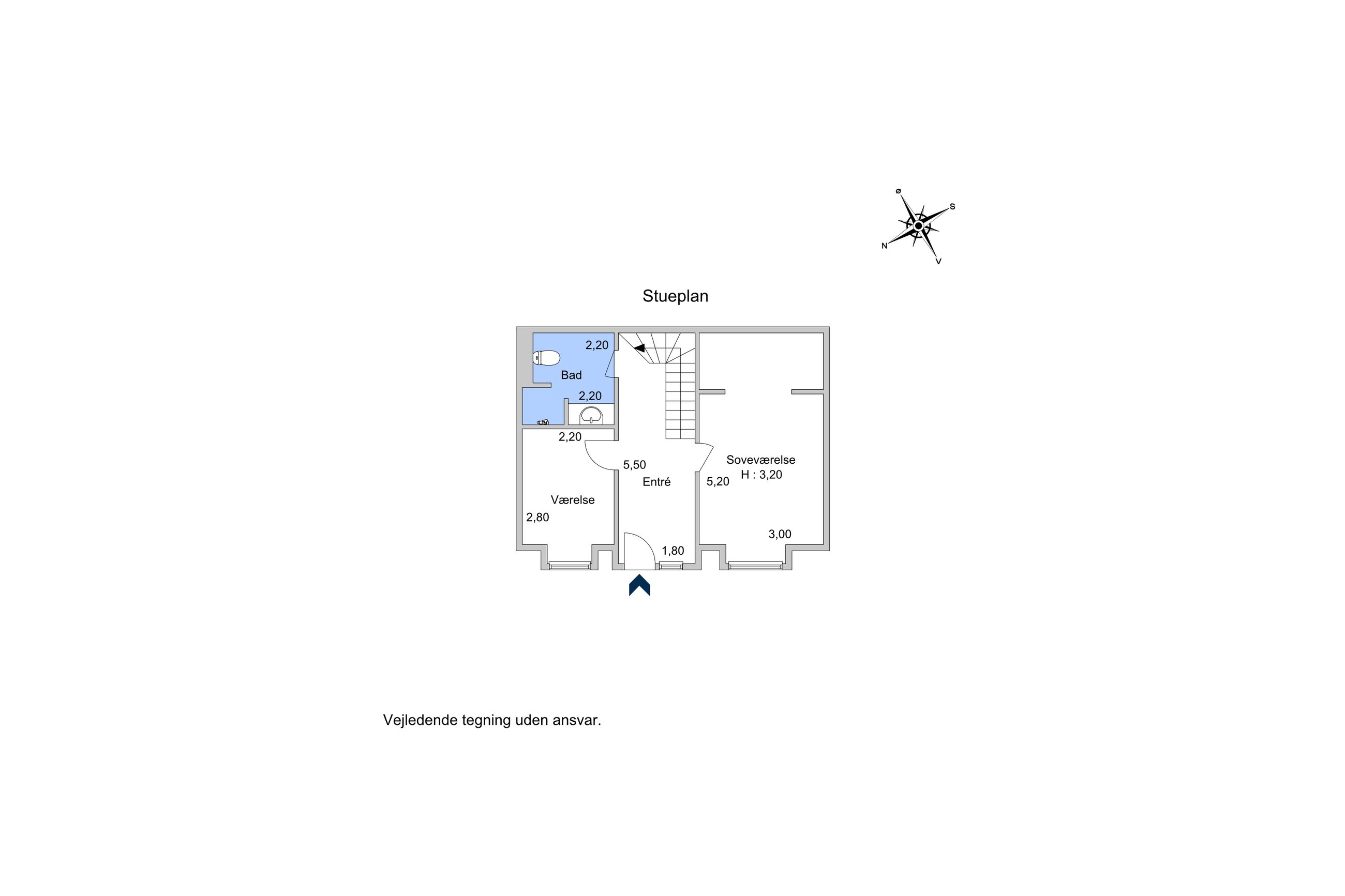 Valhøjvej 13H, Valby - Plantegning