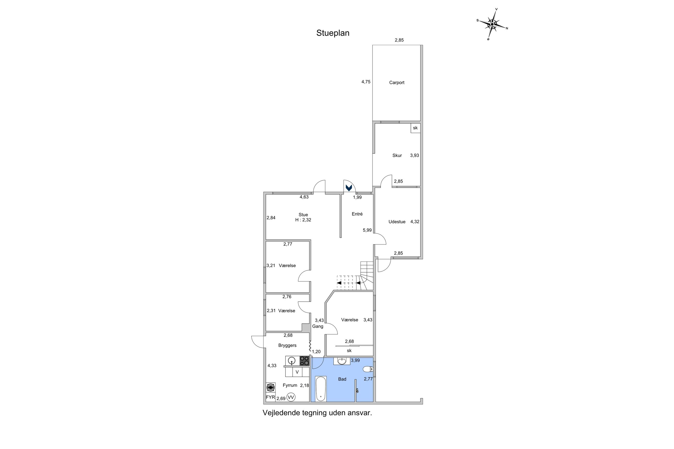 Brøndevej 87, Brønde, Orø - Plantegning