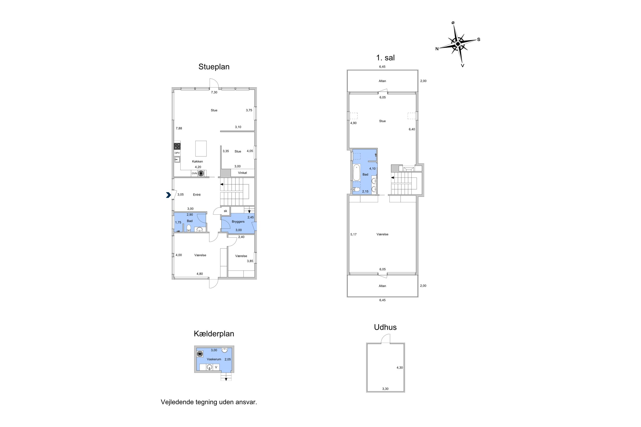 Gl Strandvej 268B, Humlebæk - Plantegning