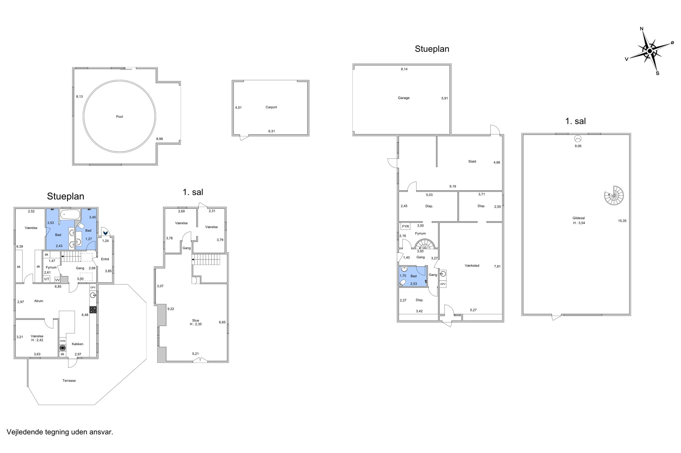 Aggersvoldvej 8, Jyderup - Plantegning