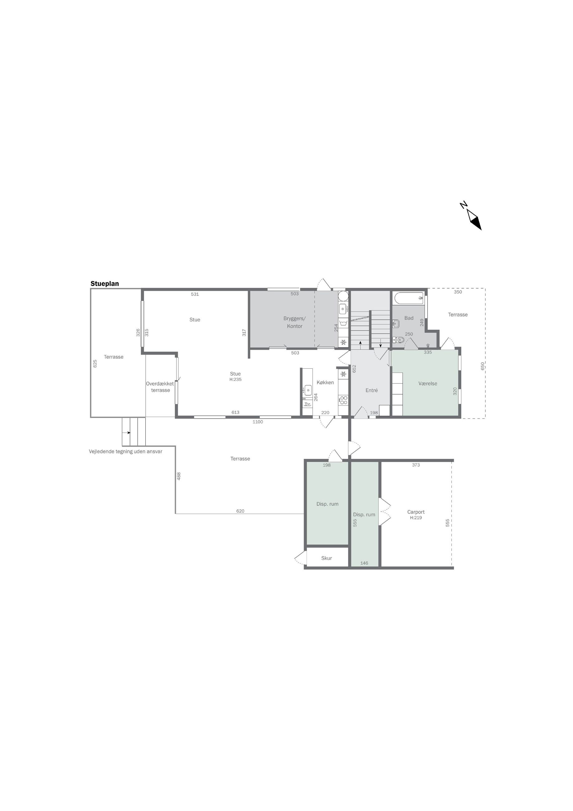 Parkvej 32B, Virum - Plantegning