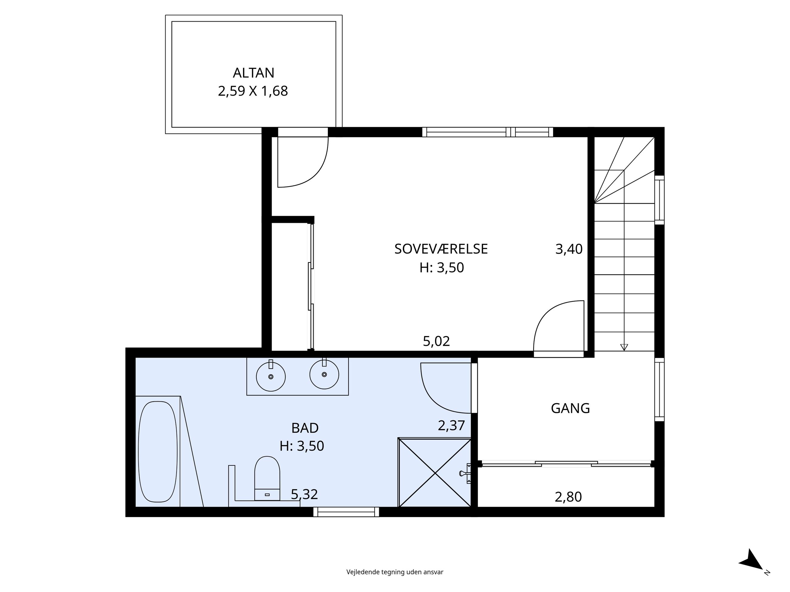Kulsvier Huse 3, Gadevang, Hillerød - Plantegning