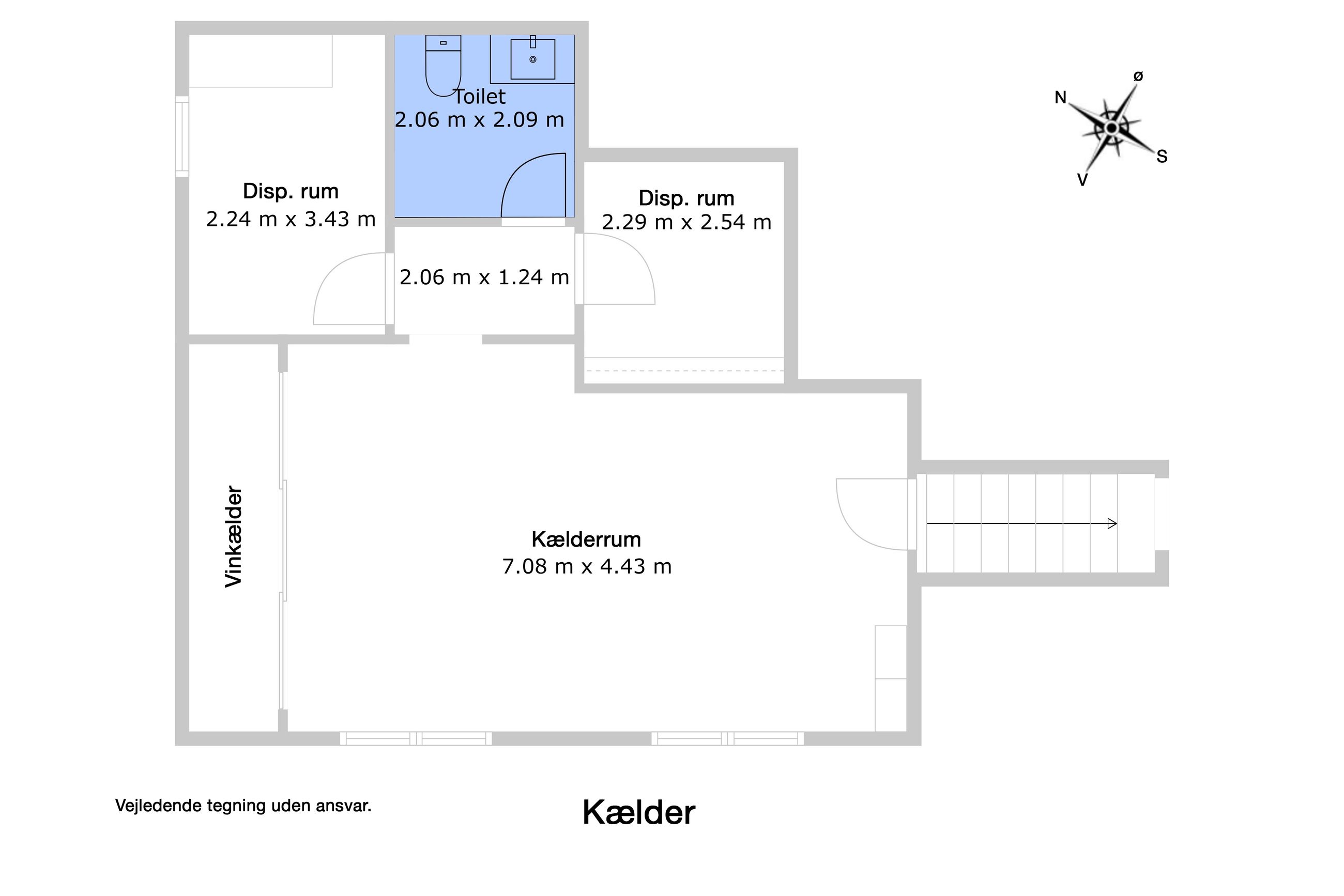 Funkisvej 9, Hundested - Plantegning