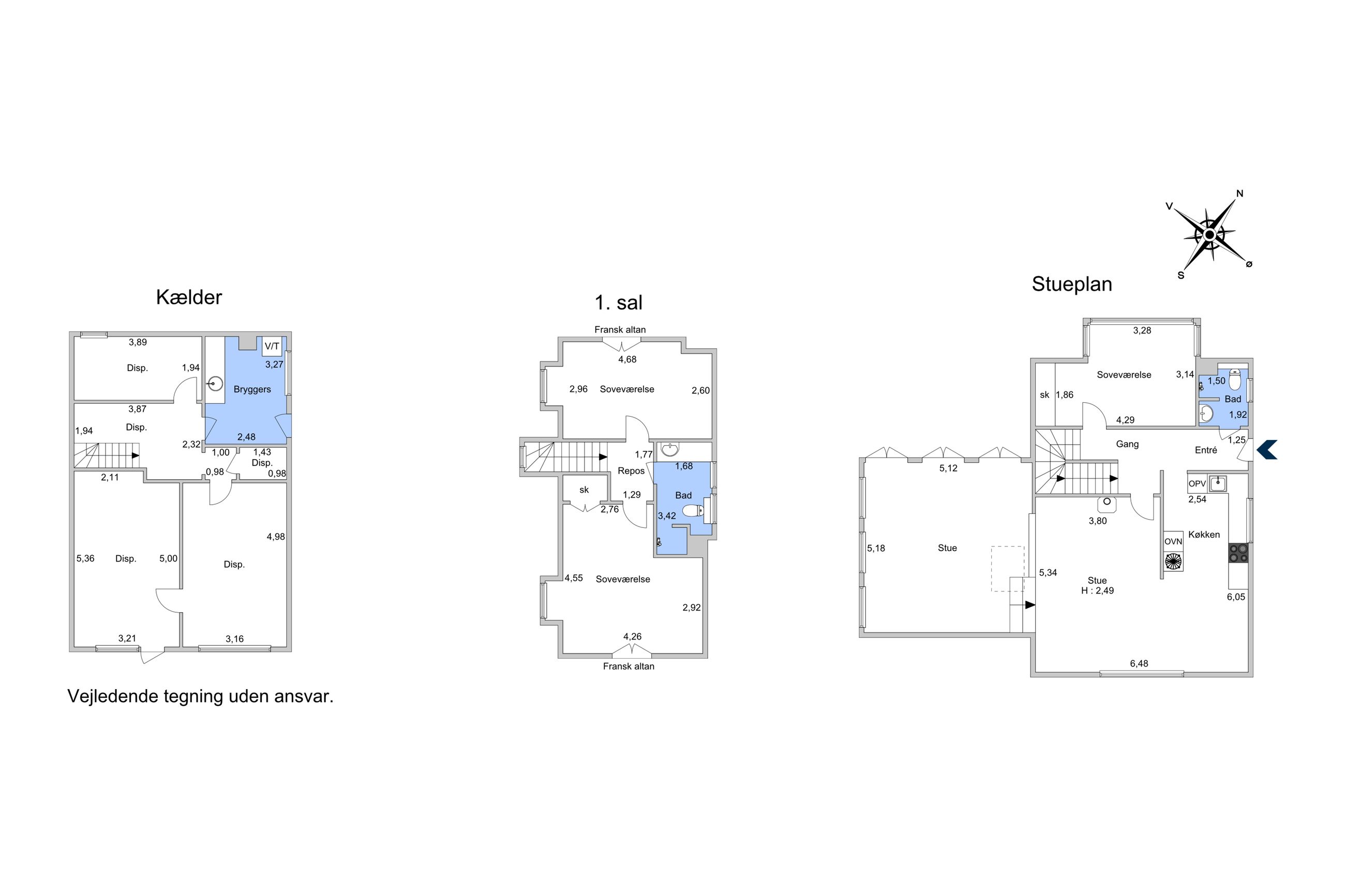 Paludan Müllersvej 7, Fredensborg - Plantegning