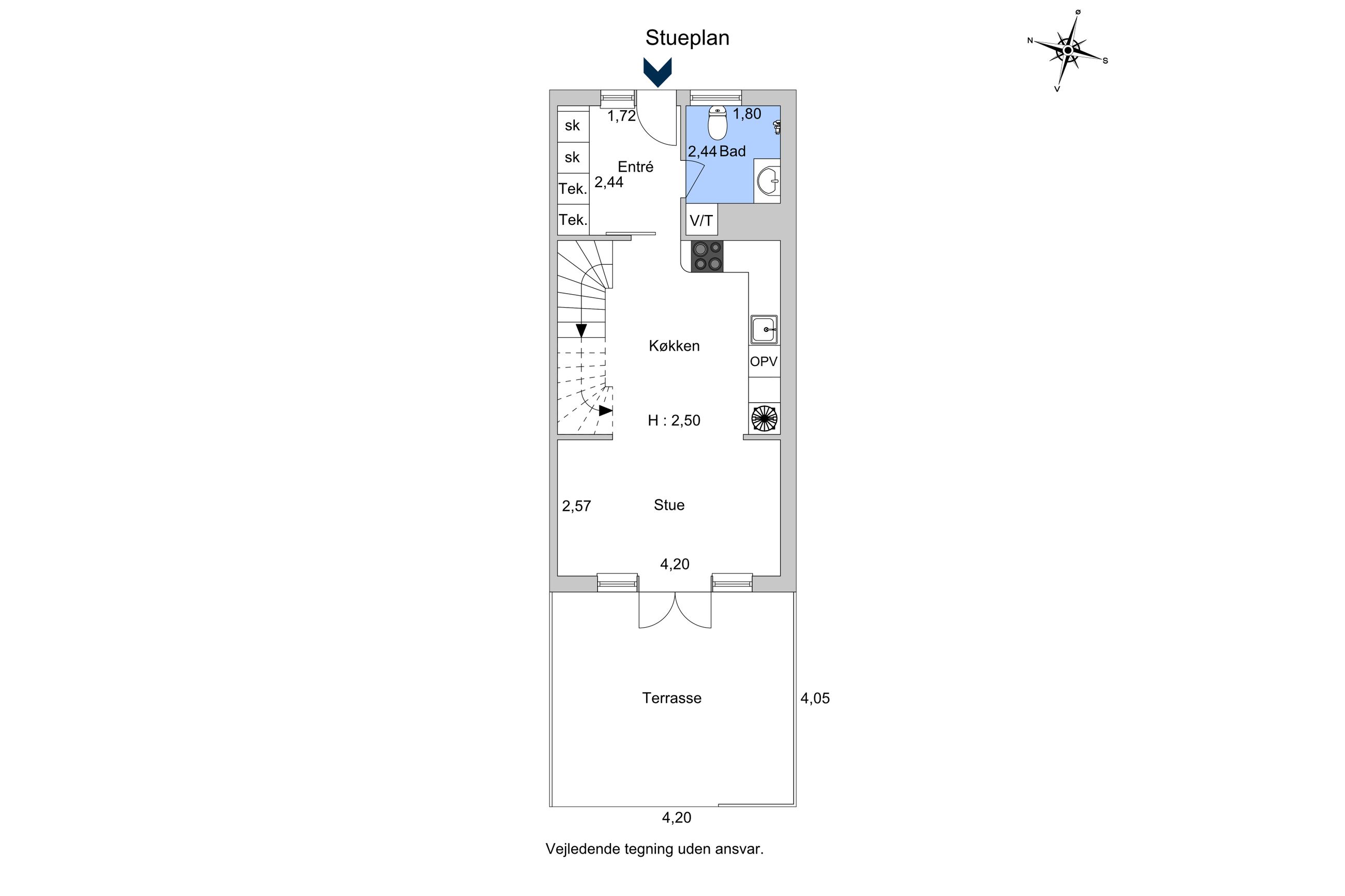 Lundedalsvej 9, København NV - Plantegning