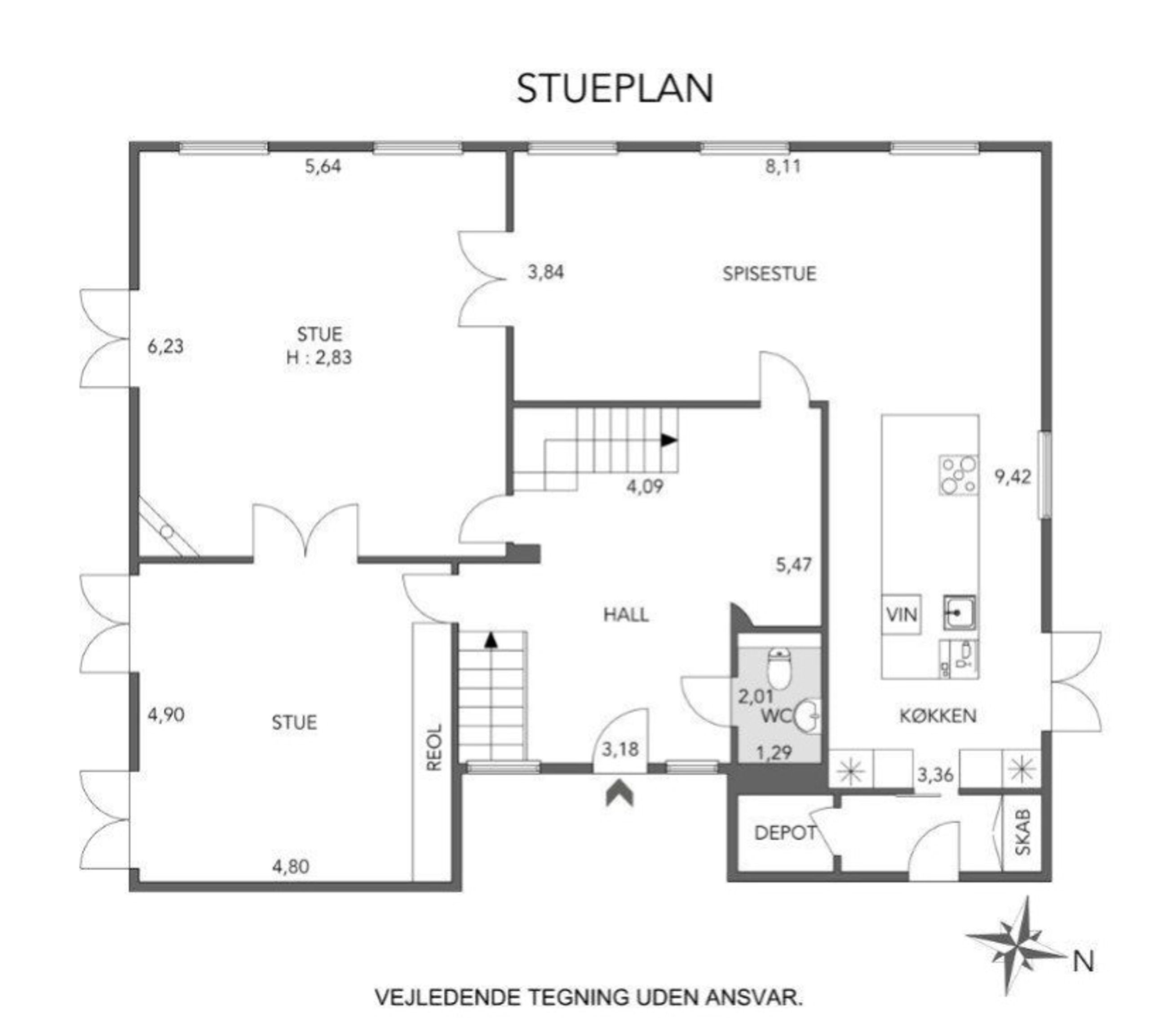 Vestagervej 22, Hellerup - Plantegning