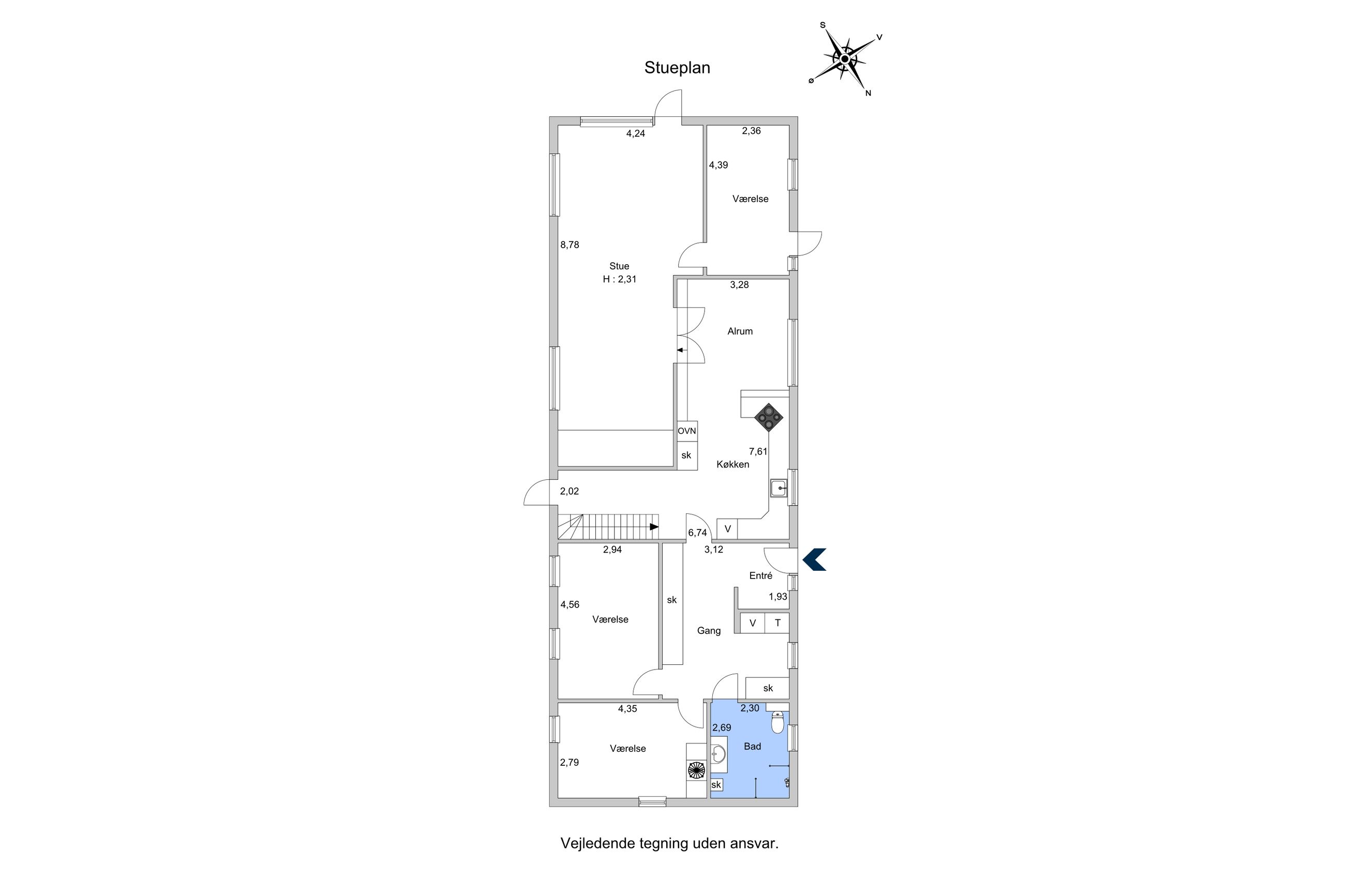 Veddingevej 27, Fårevejle - Plantegning