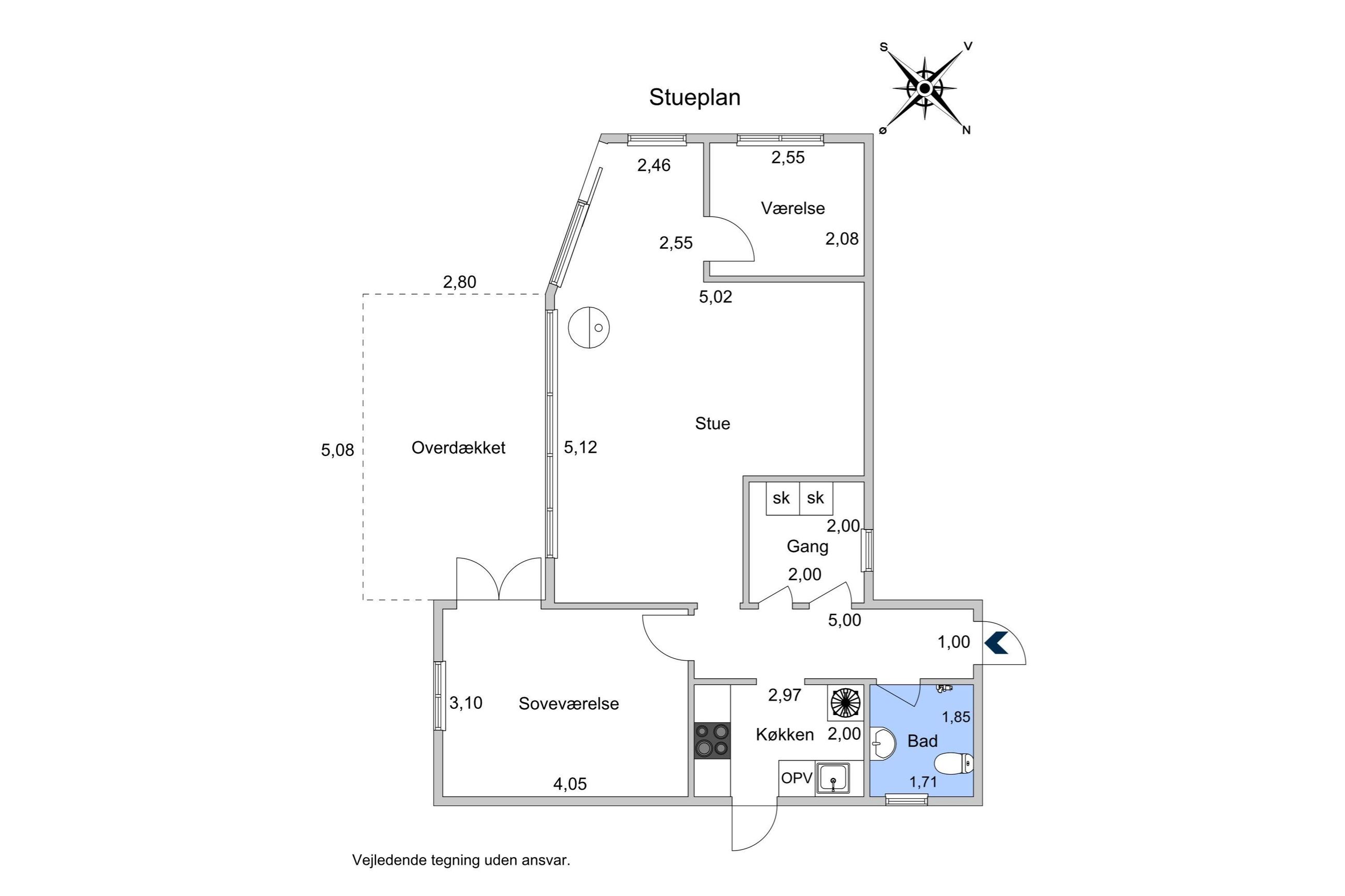 Skovåsen 23, Rødkilde, Gilleleje - Plantegning