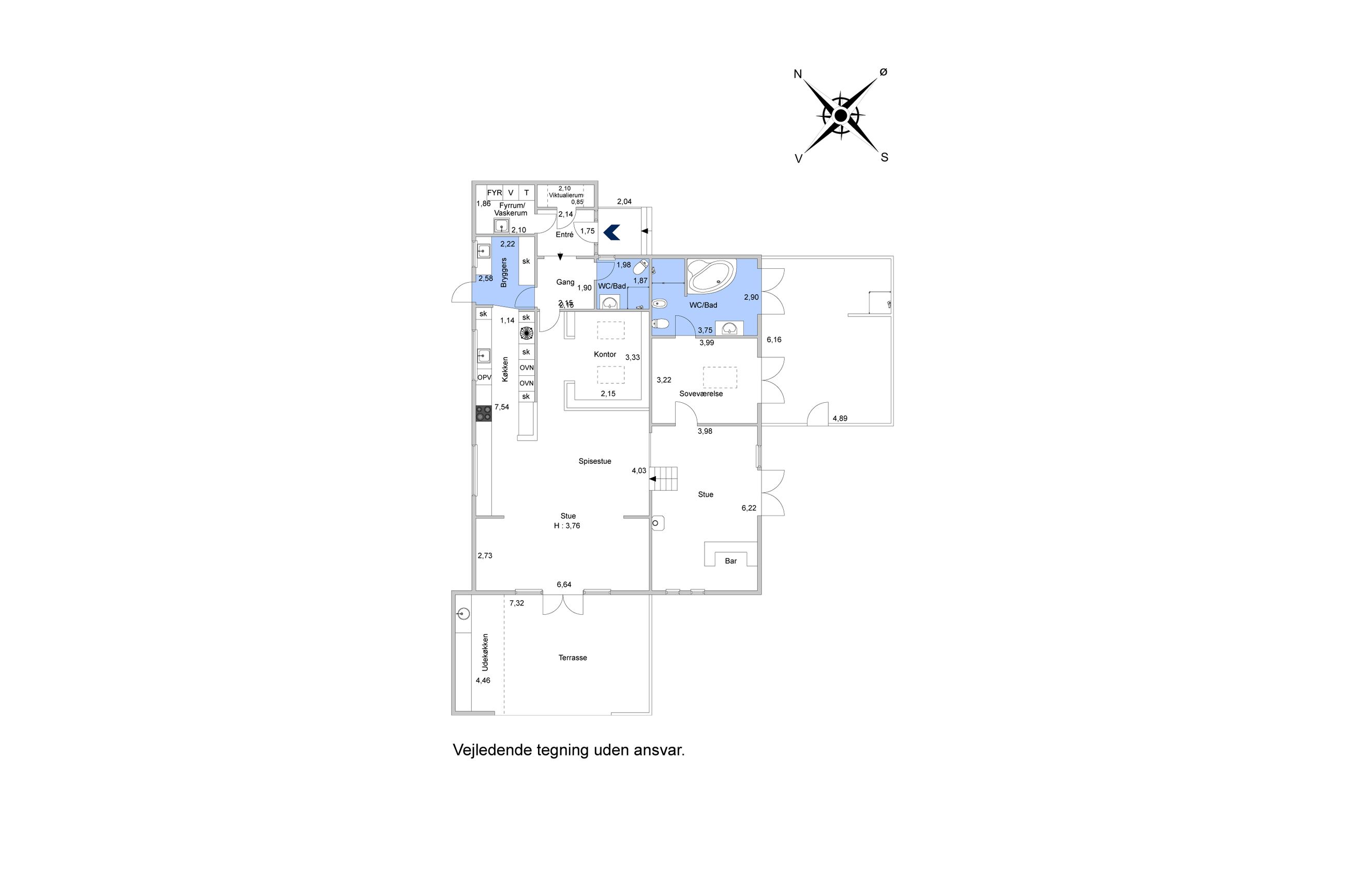 Langåsen 24, Rødkilde, Gilleleje - Plantegning